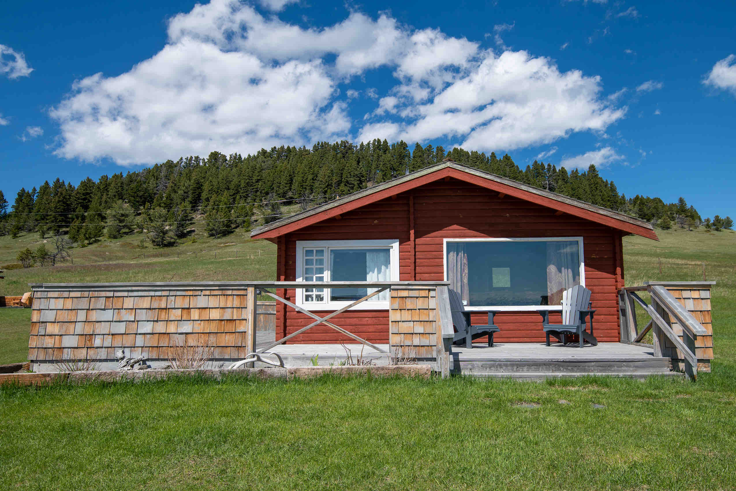 Flint Rock Ranch The Panabode Cabins for Rent in Pincher Creek