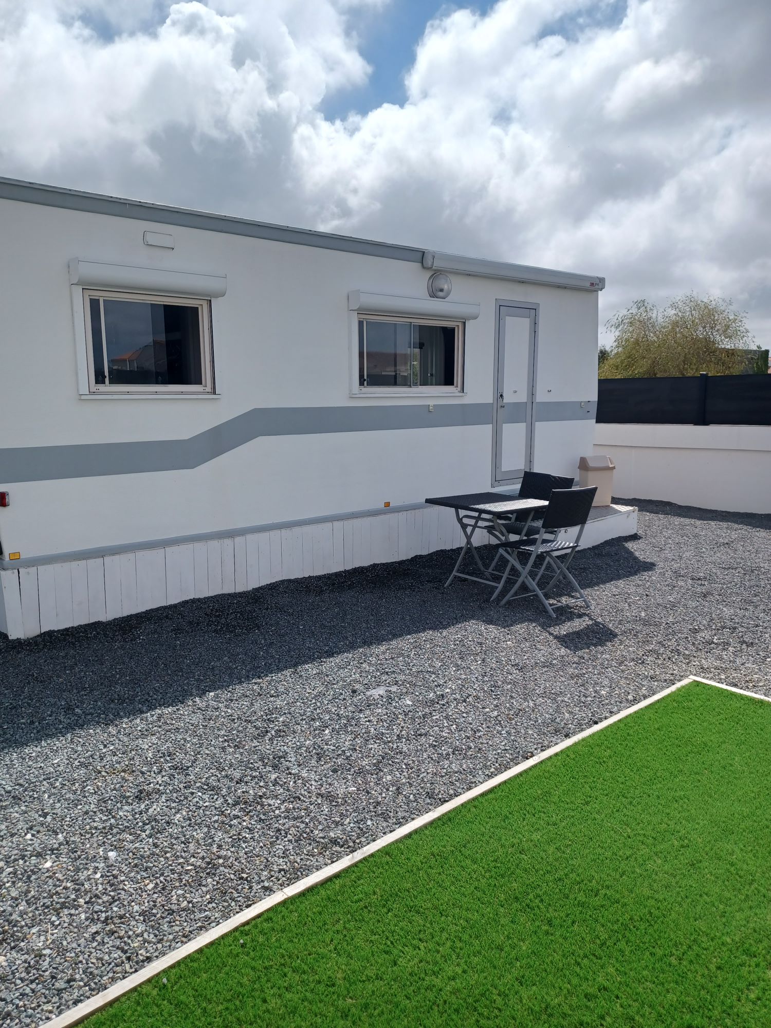 Charming caravan on enclosed land