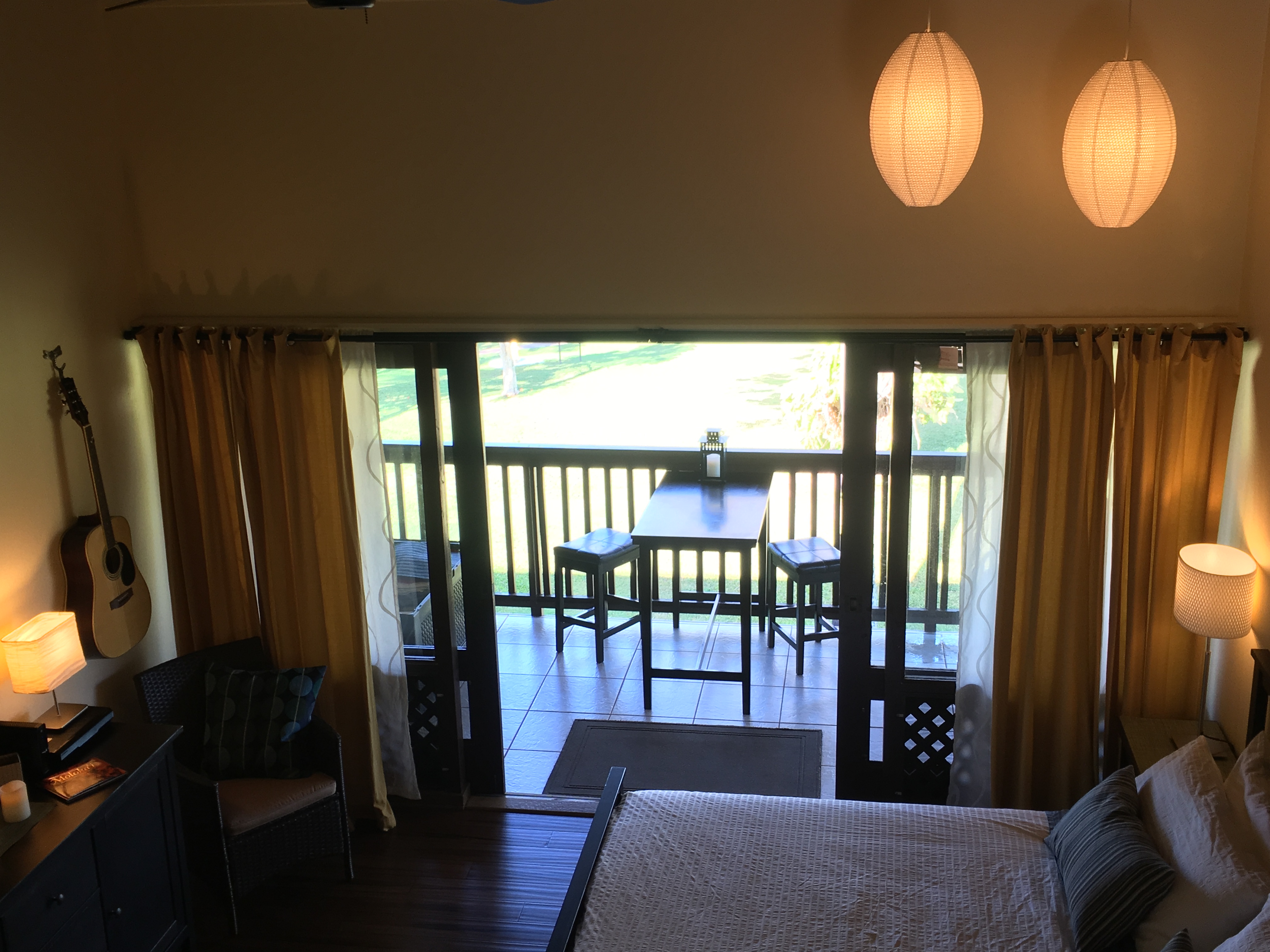 Sweet Upstairs Corner Ocean View Studio on Molokai Condominiums for Rent in Maunaloa, Hawaii