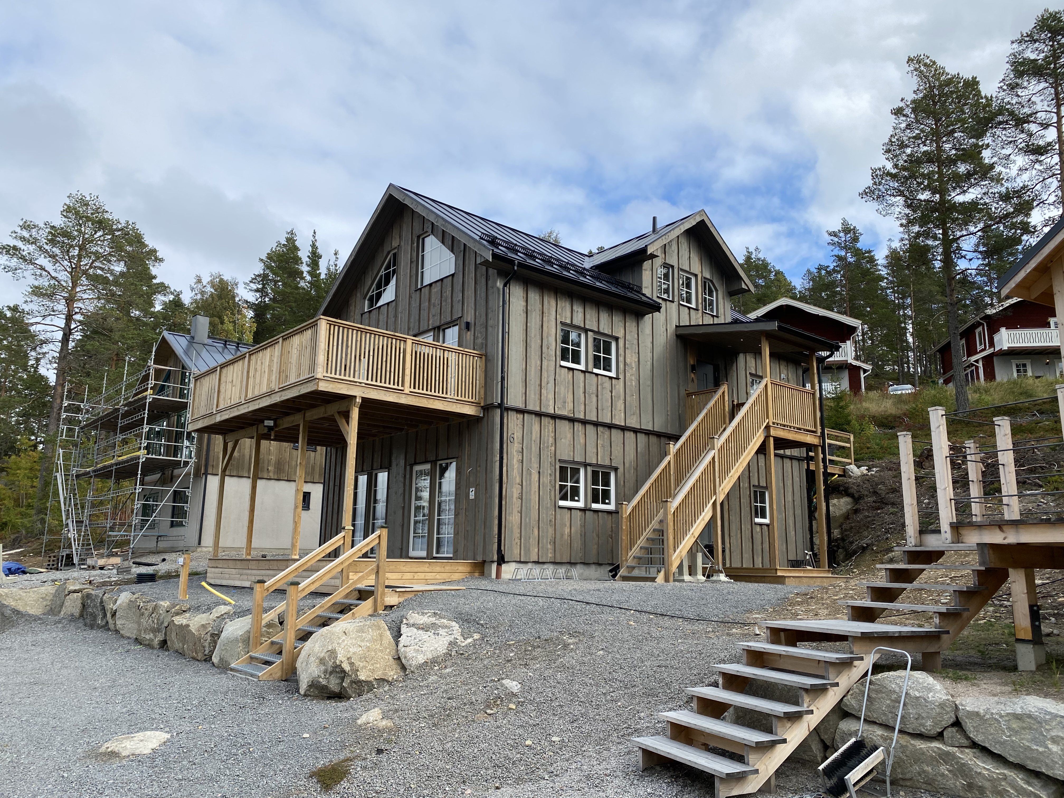 Modern cabin on the ski slope
