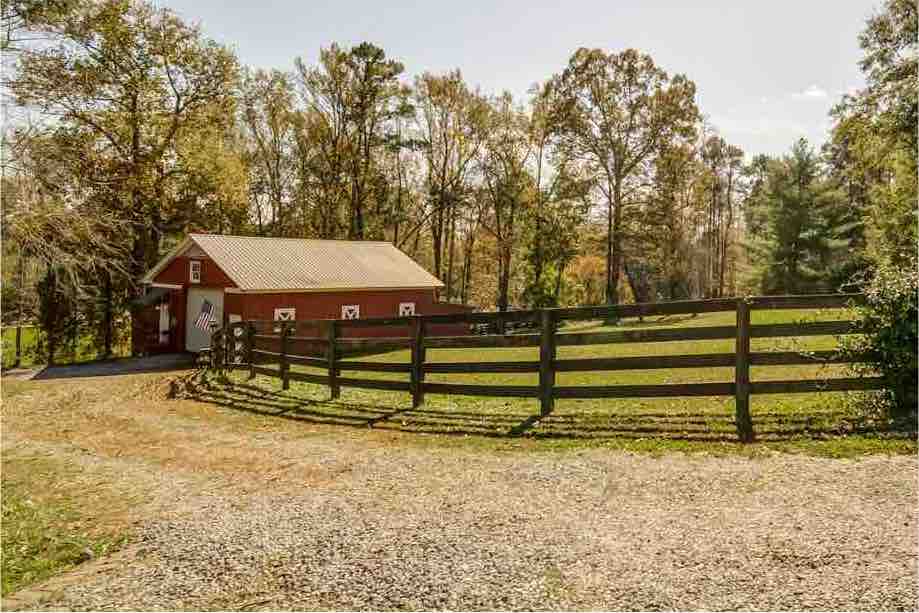 Barn Guest House on five acres with lake.