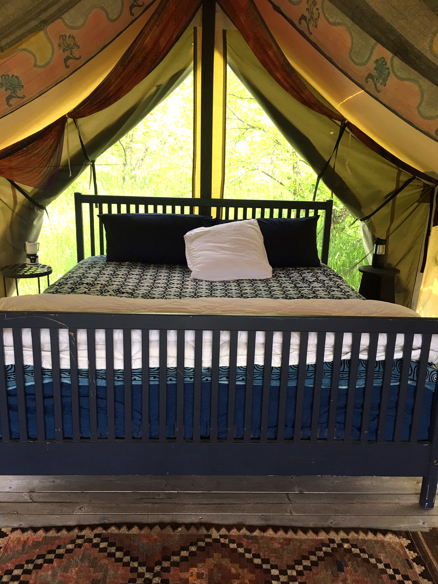 Private large platform tent plus king bed, view Tents for Rent in
