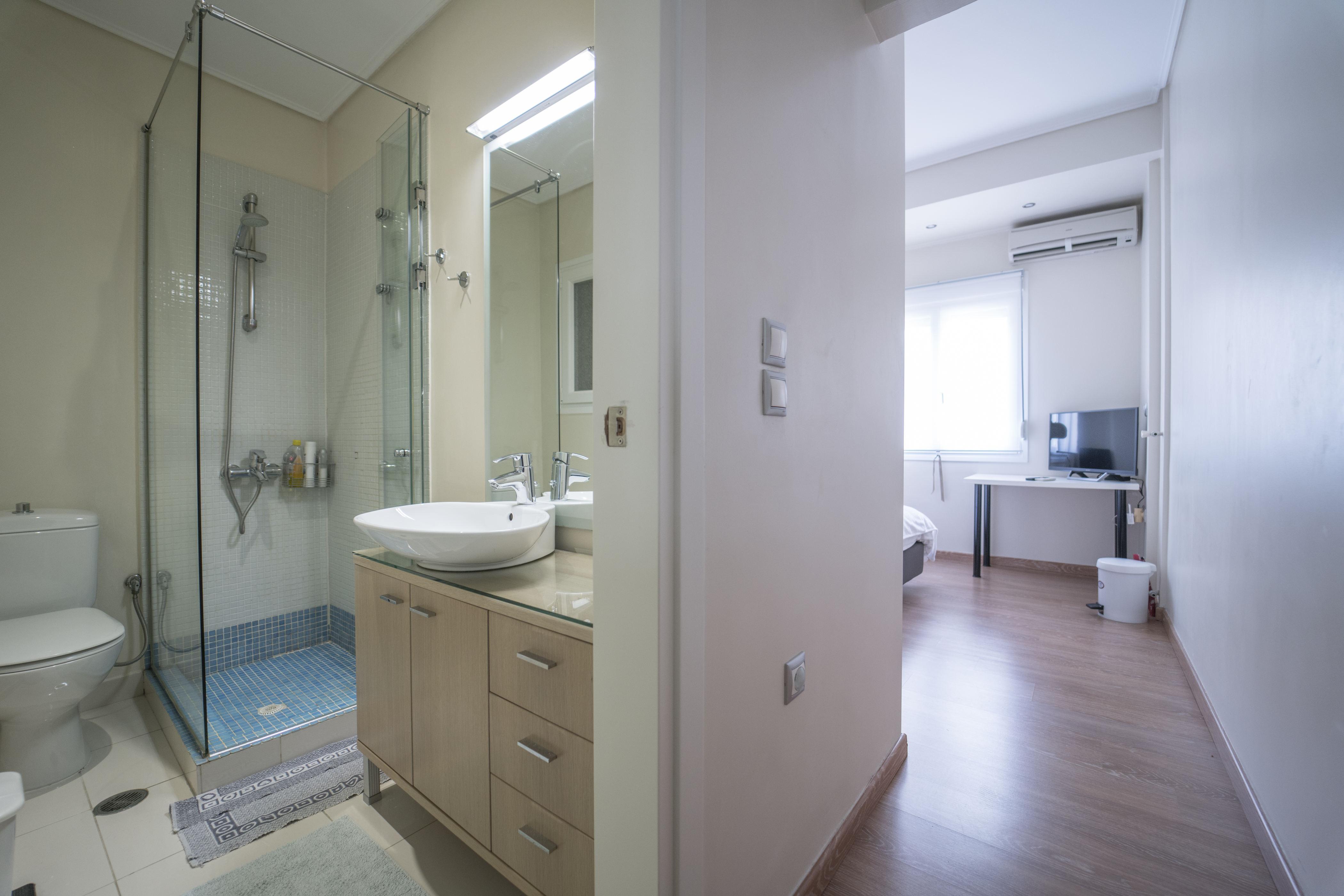 Room with privet bathroom in Athens