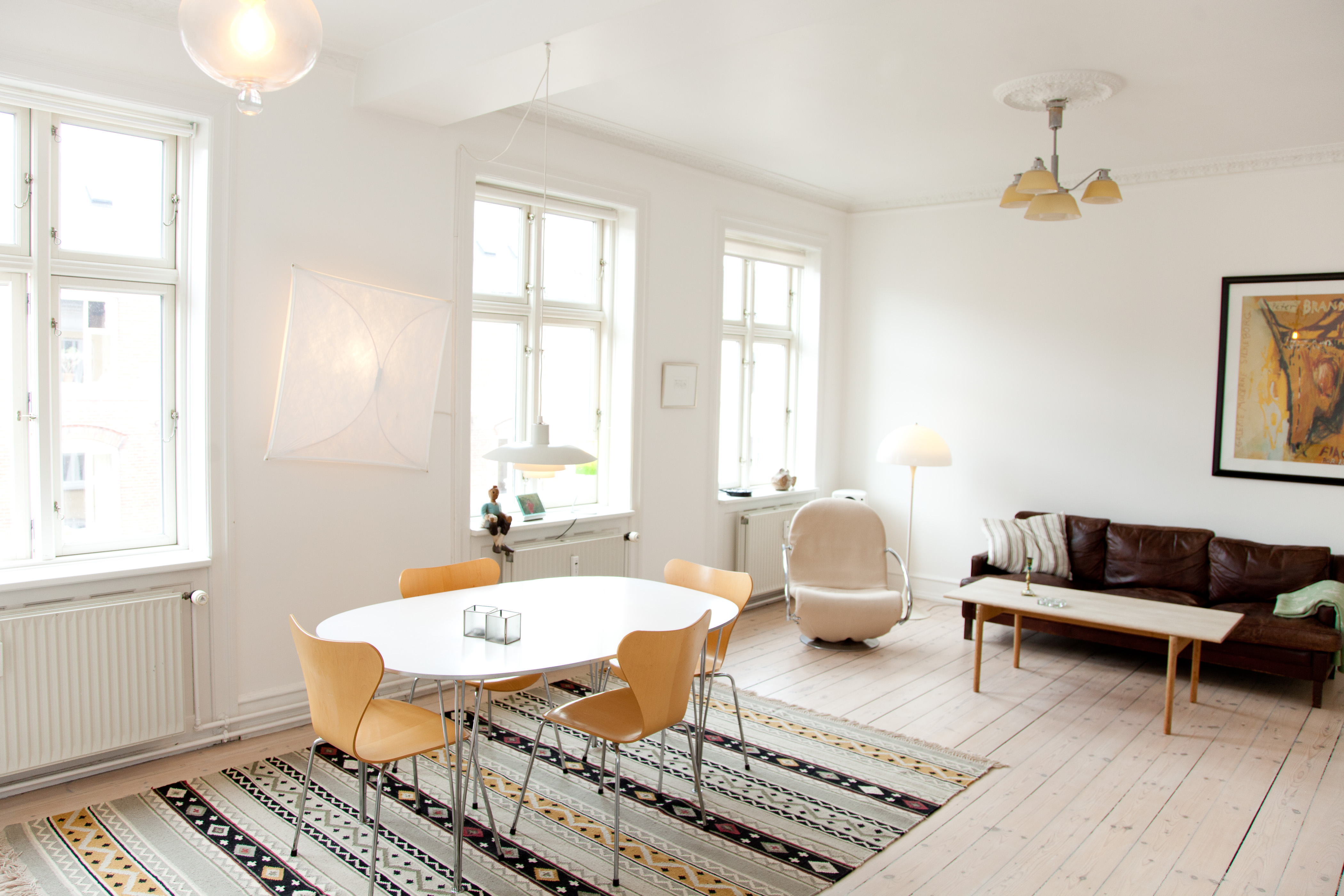 Top floor 105m2 with large balcony (4,5 sqm.) in Nrrebro, Copenhagen