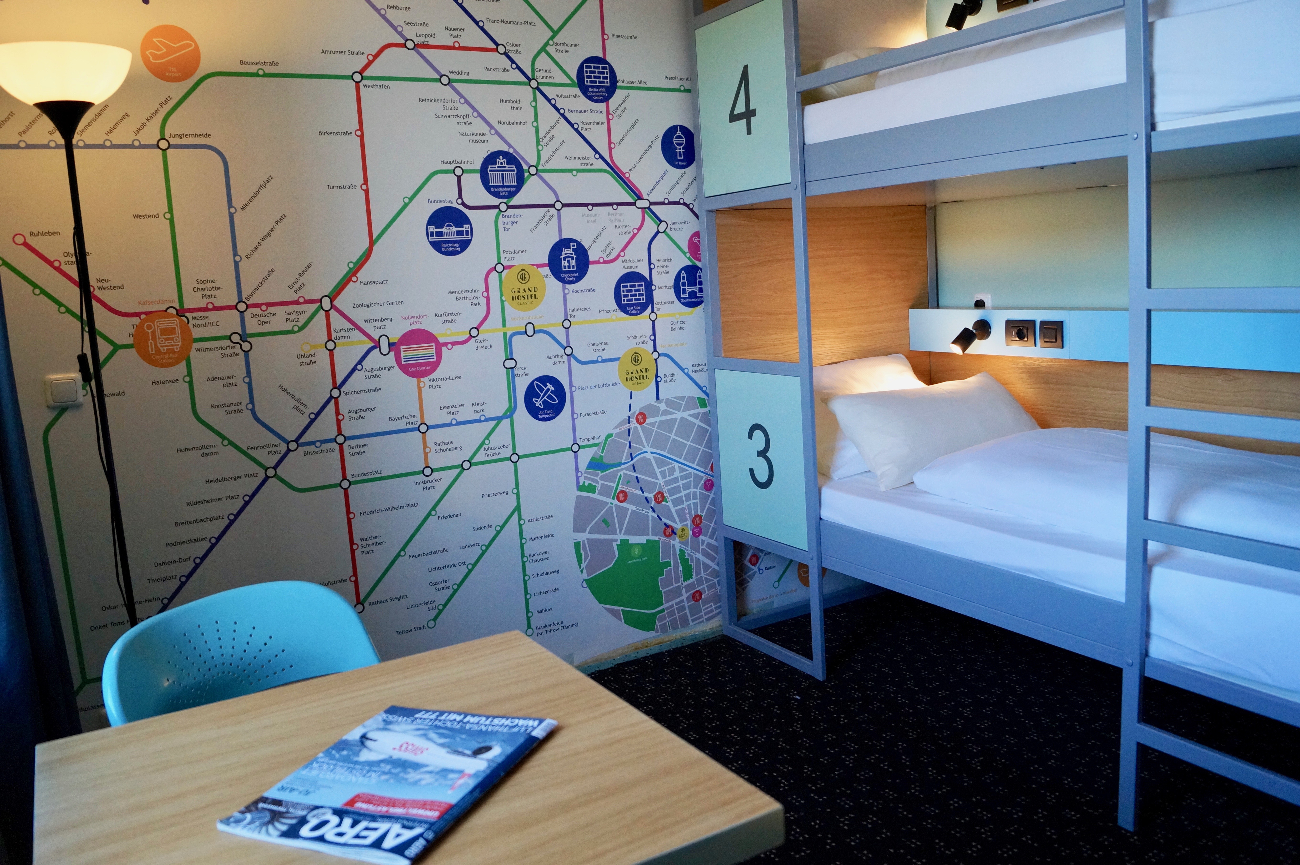 Bett im Hostel Berlin Zentrum