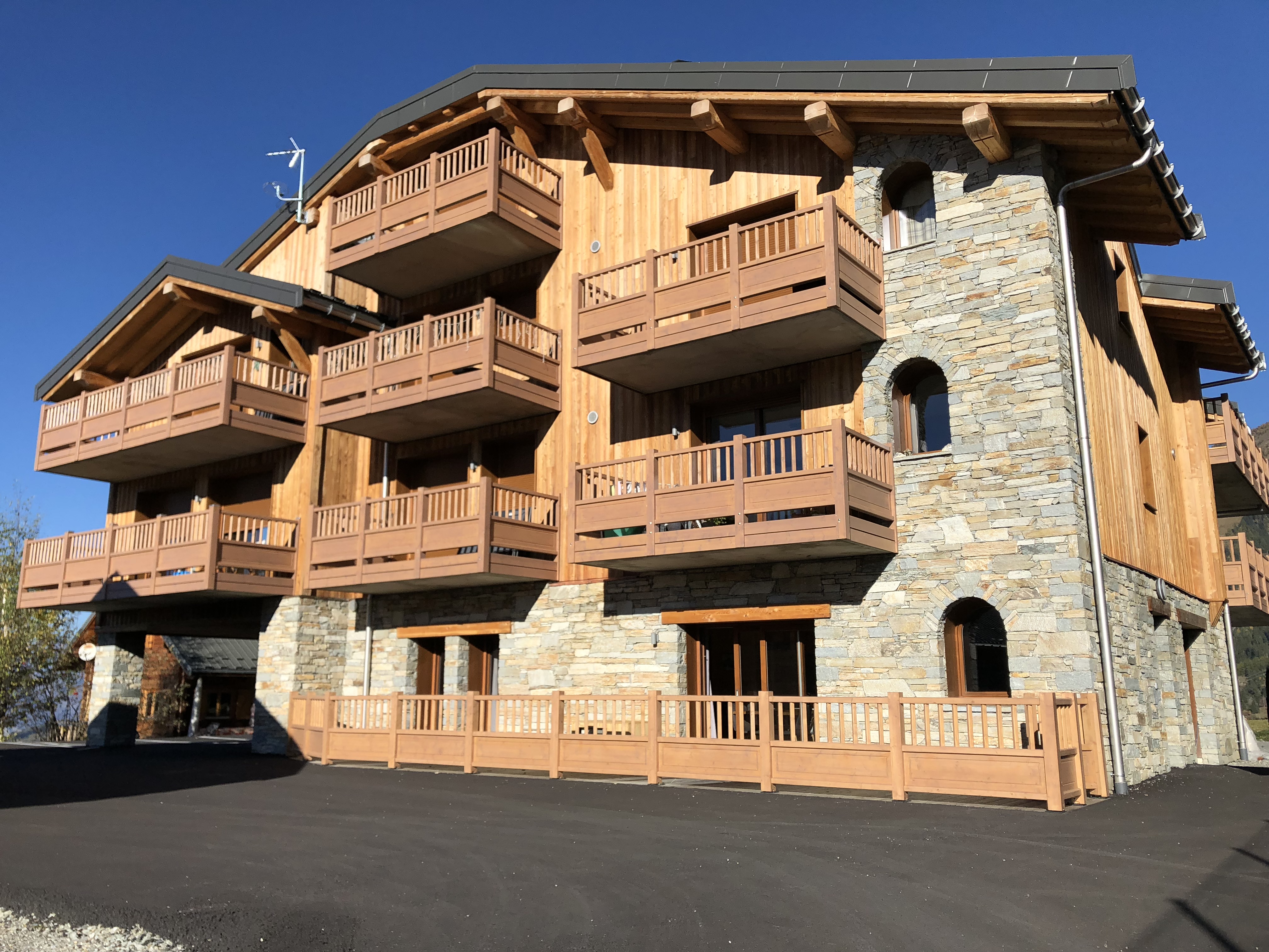 Sunny terrace on the slopes