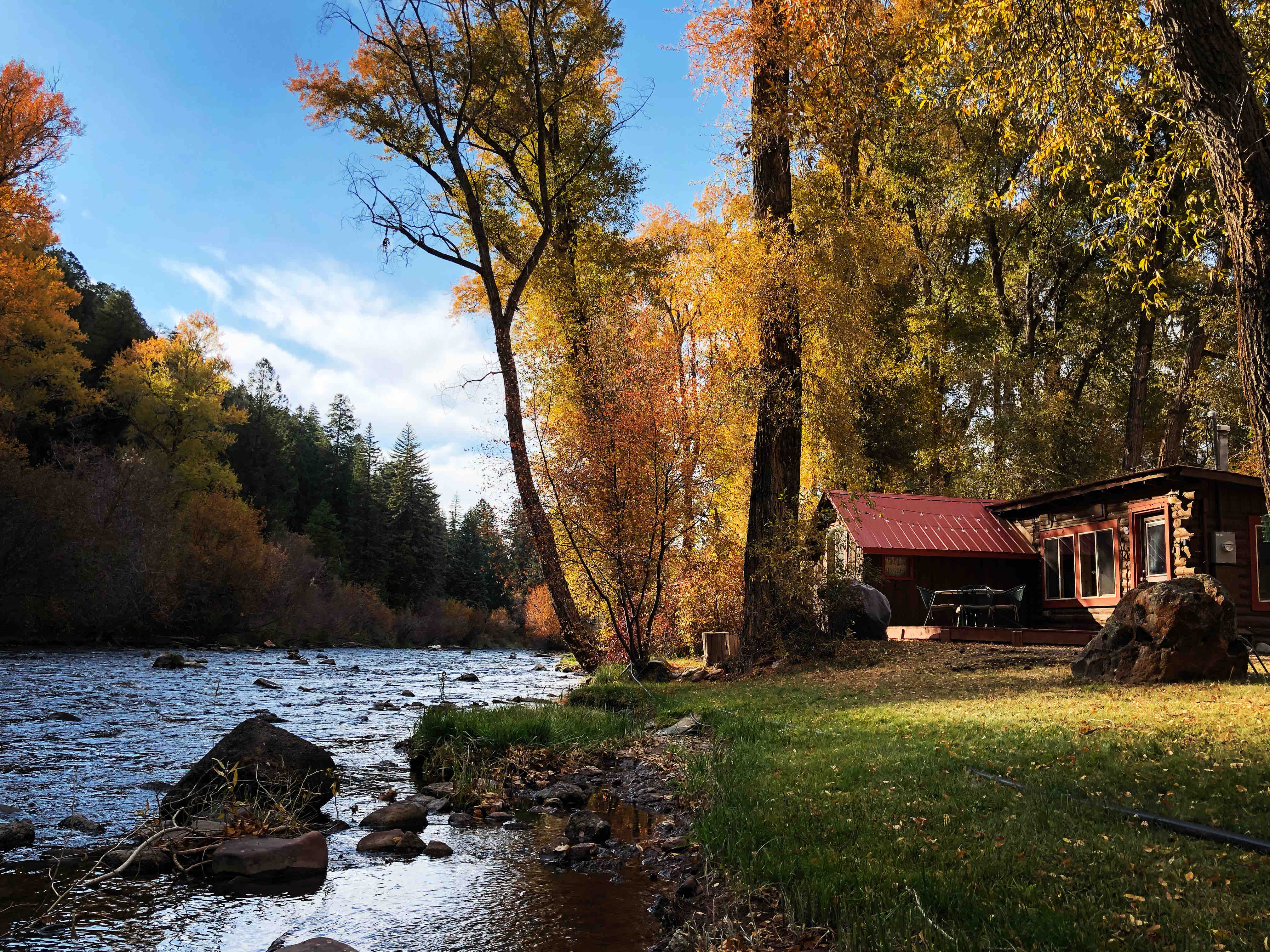 ️ of the Frying Pan River Fish from the porch Cabins for Rent in