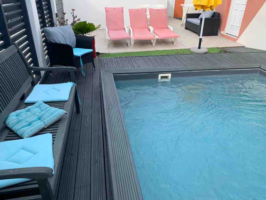 Private pool villa st francois F4 near beach