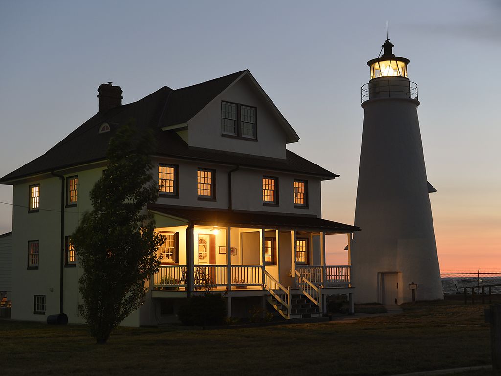 Cove Point Lighthouse Keeper's House Side A Lighthouses for Rent in