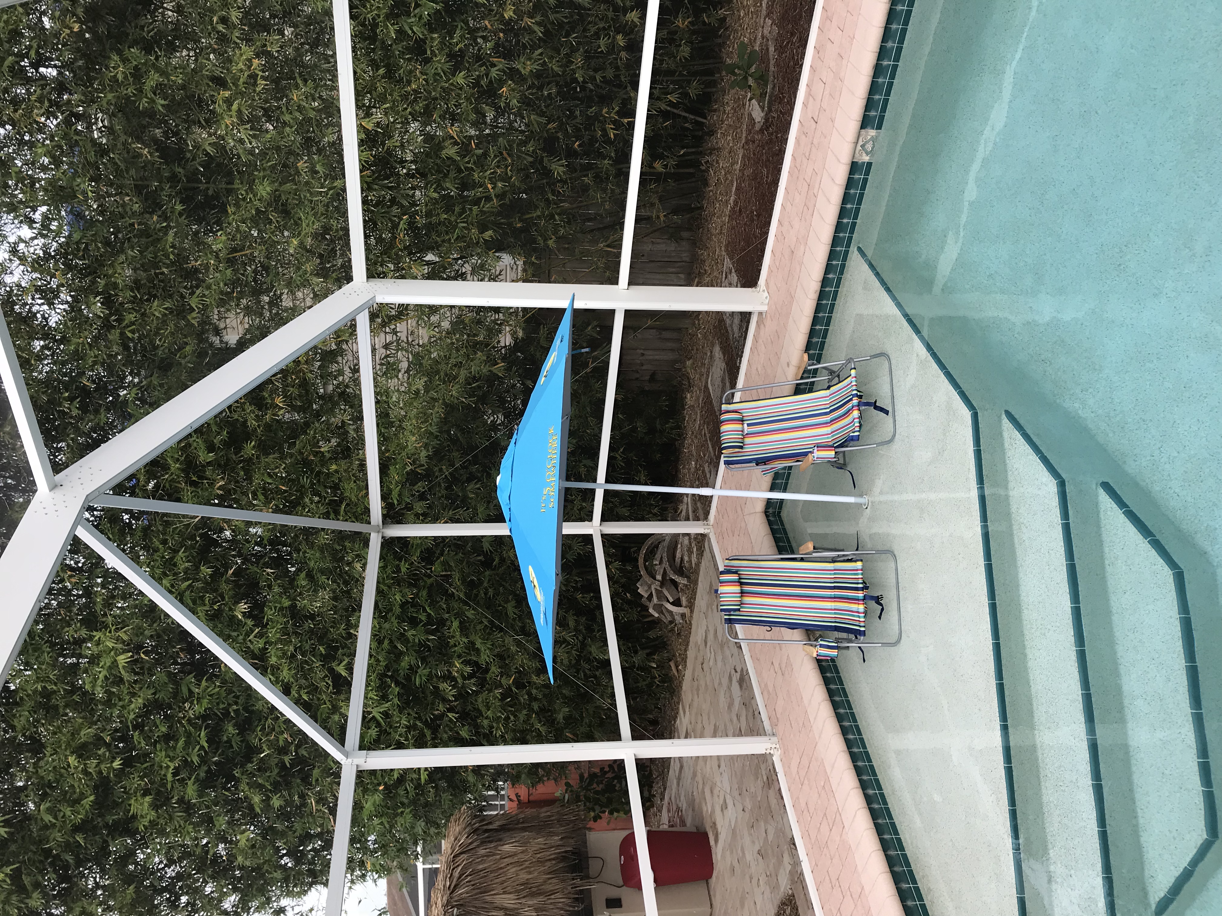 thatch umbrella walmart on Large Pool 1 7 Miles From The Beach Elegant Houses For Rent In Bonita Springs Florida United States