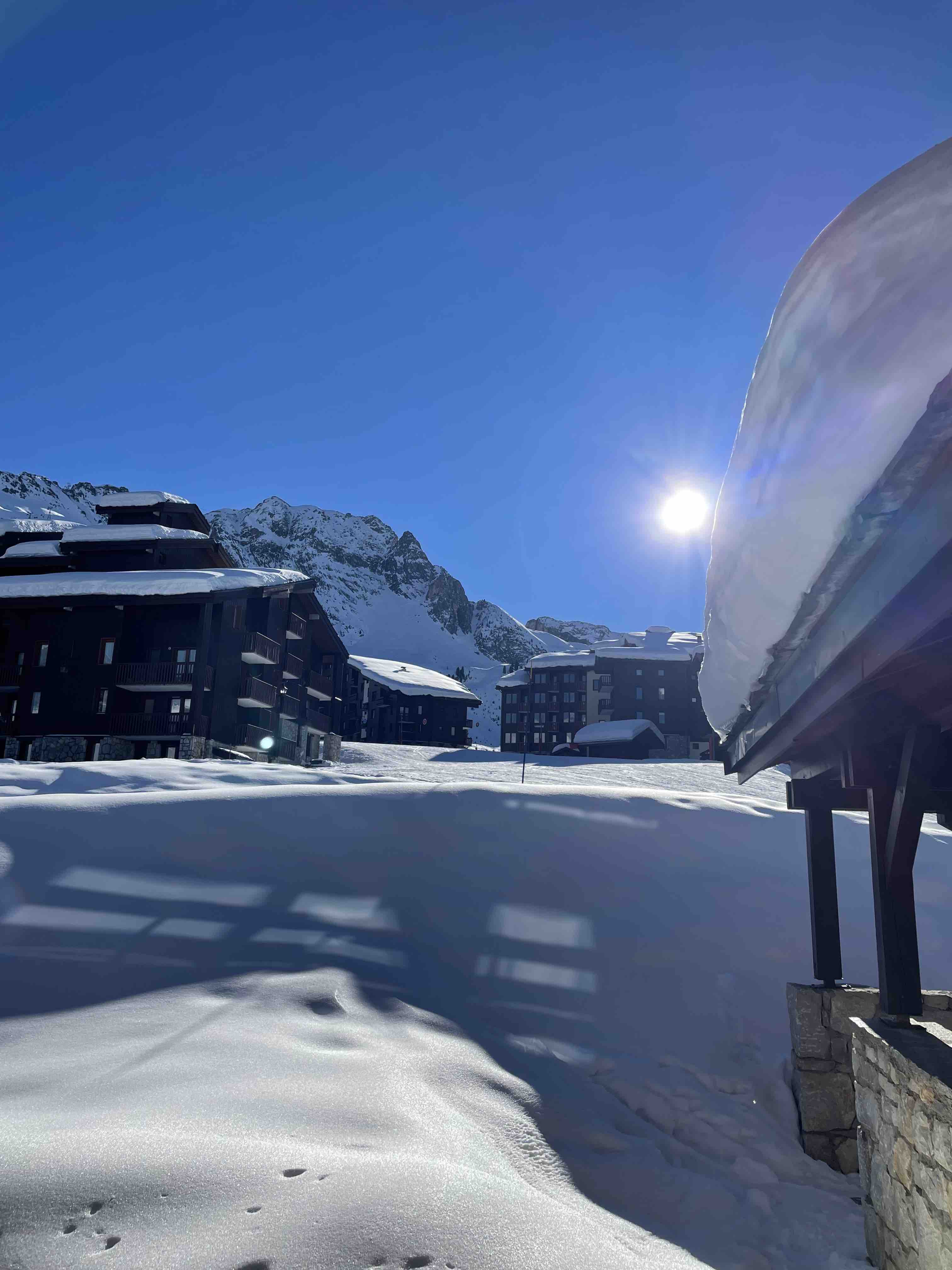 Belle Plagne 2050m ski-in/ski-out Paradiski terrace
