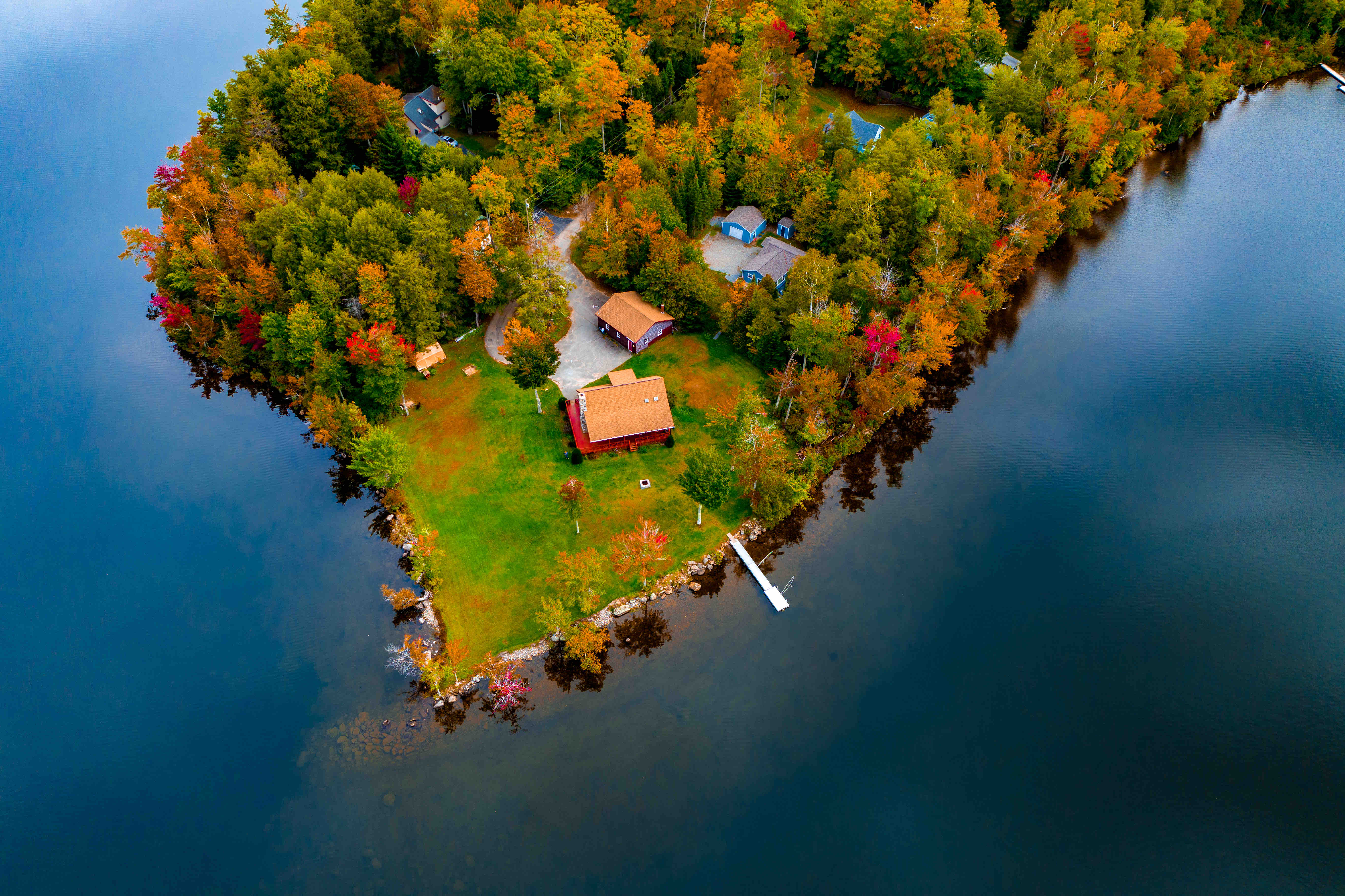 Lakefront Log Cabin on Pleasant Lake Houses for Rent in Stetson