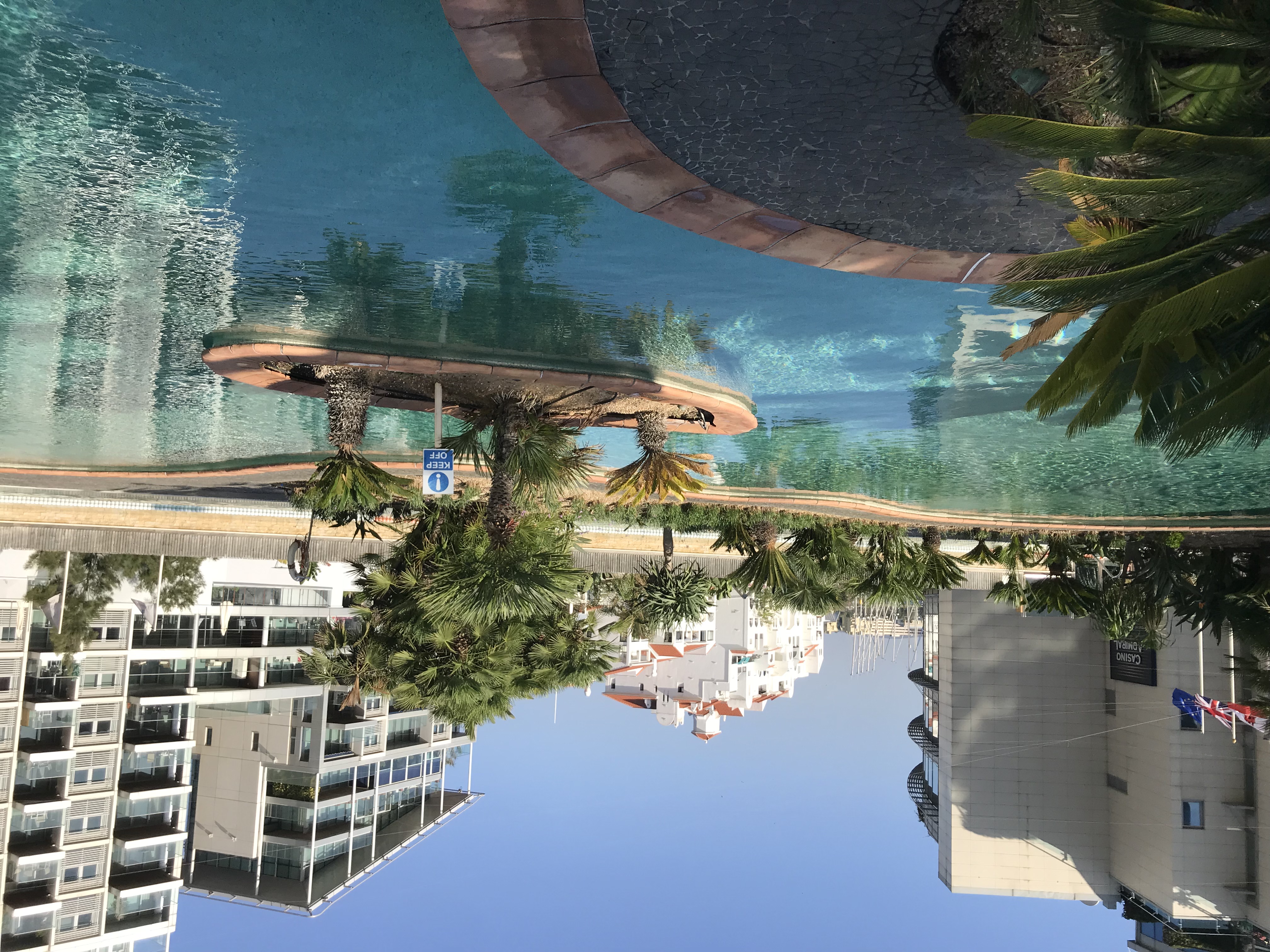 Swimming Pools and Rock facing large family flat