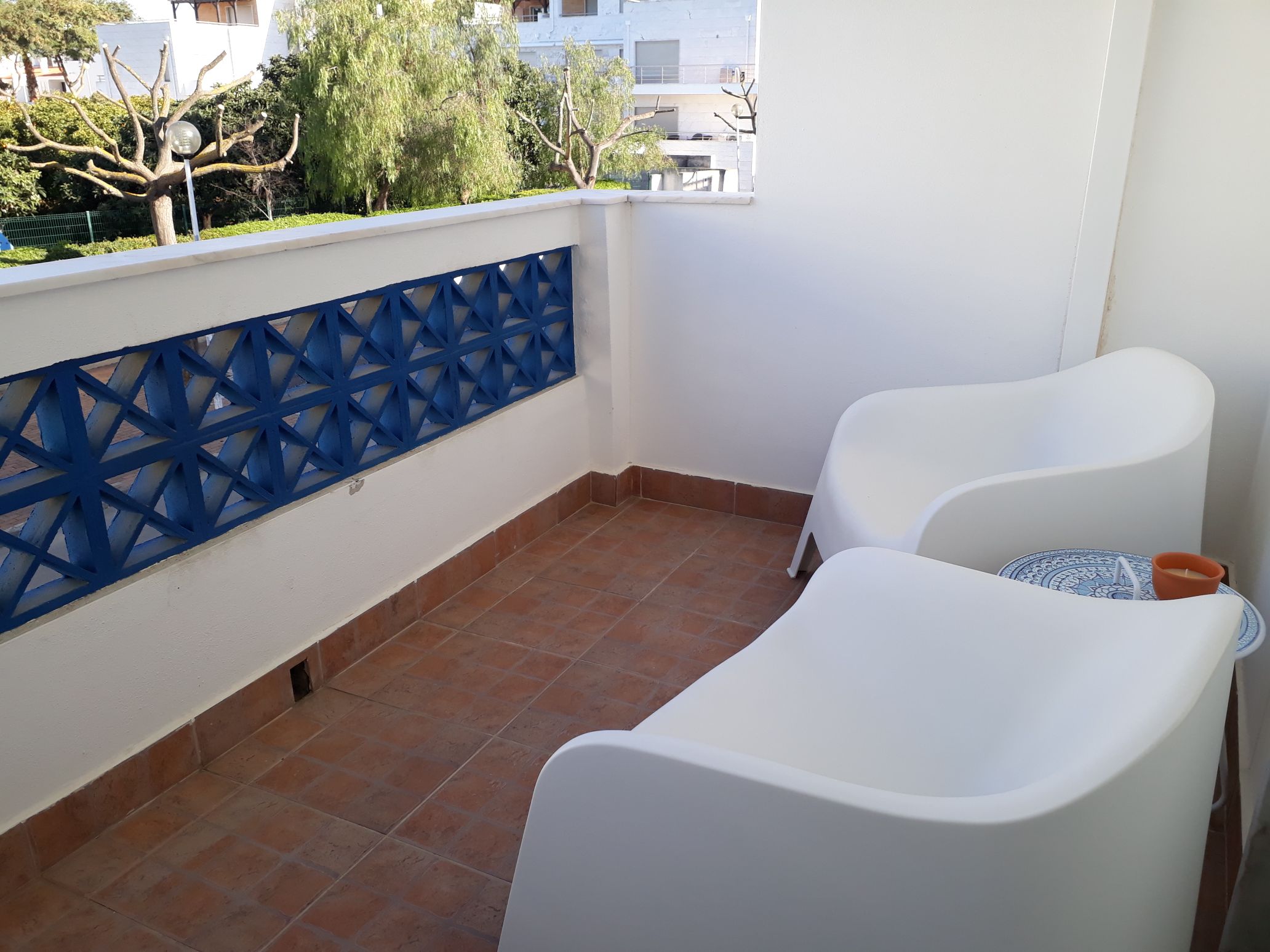 Santa Luzia Apartment. In blue sky and sea.