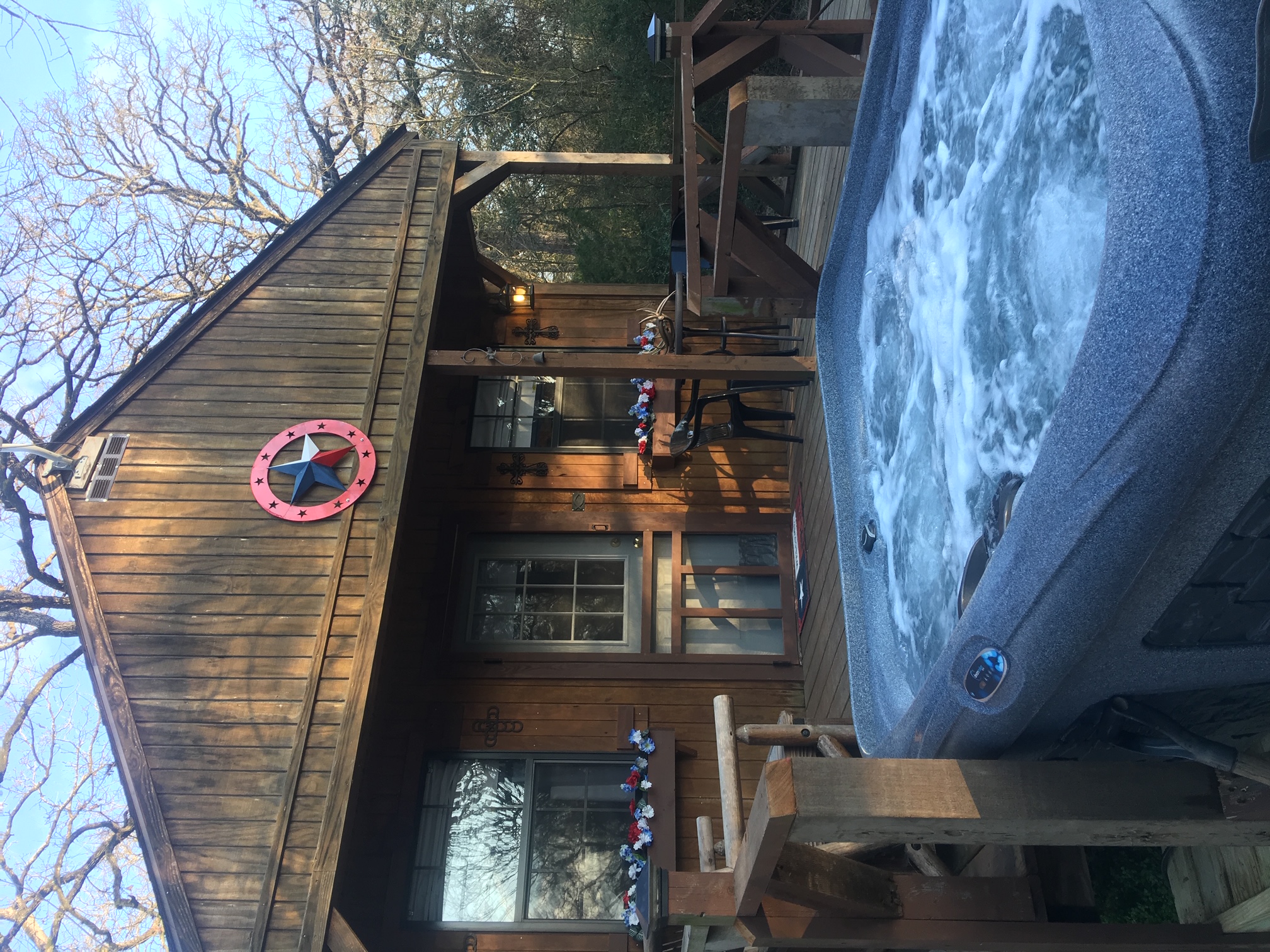 Private cabin w/hot tub, in woods, small lake view Cabins for Rent in