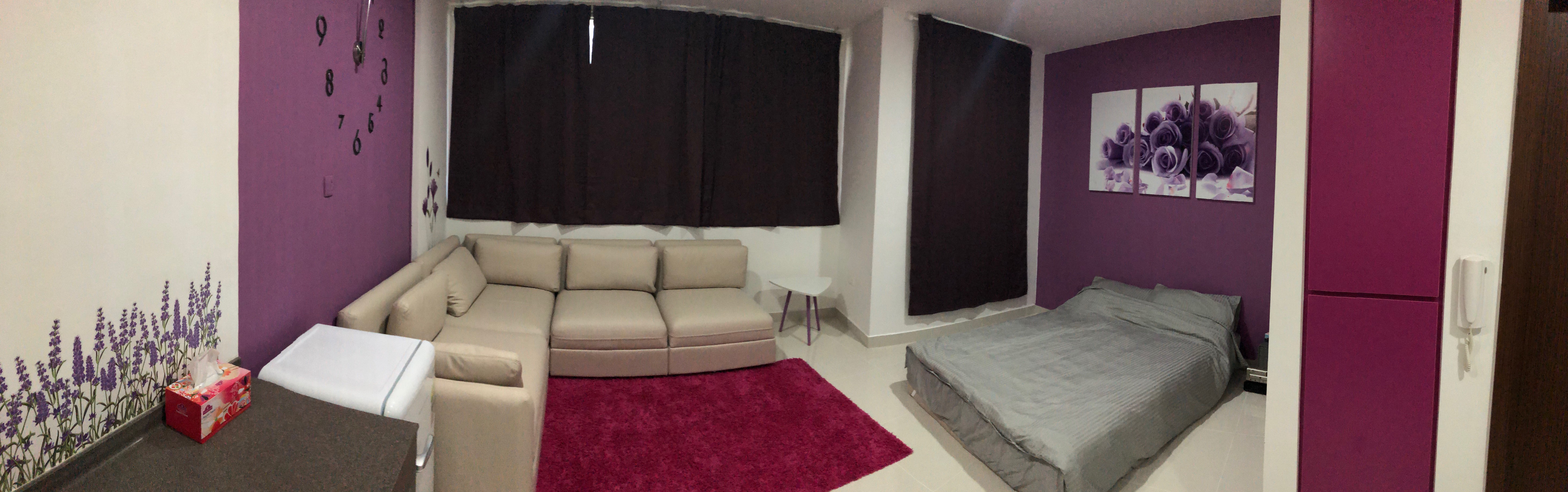 Studio apartment with kitchenette