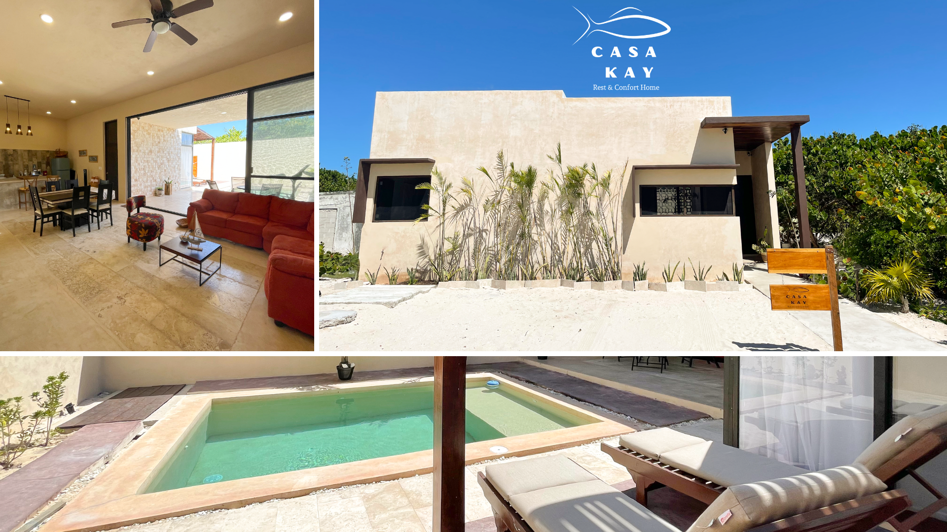 Beautiful House with Pool A/C in Chelem