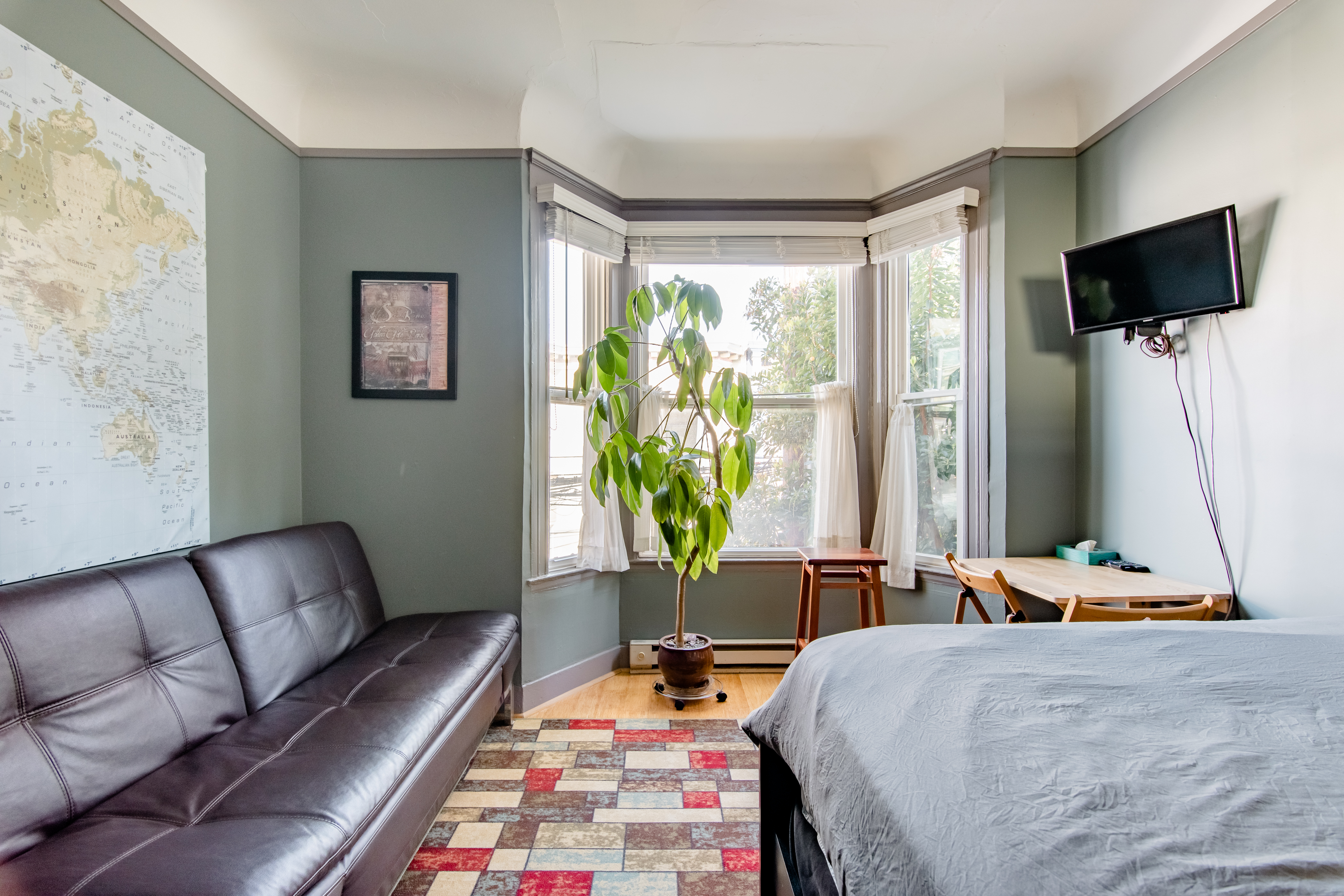 Sunny Room Overlooking Charming Side Street