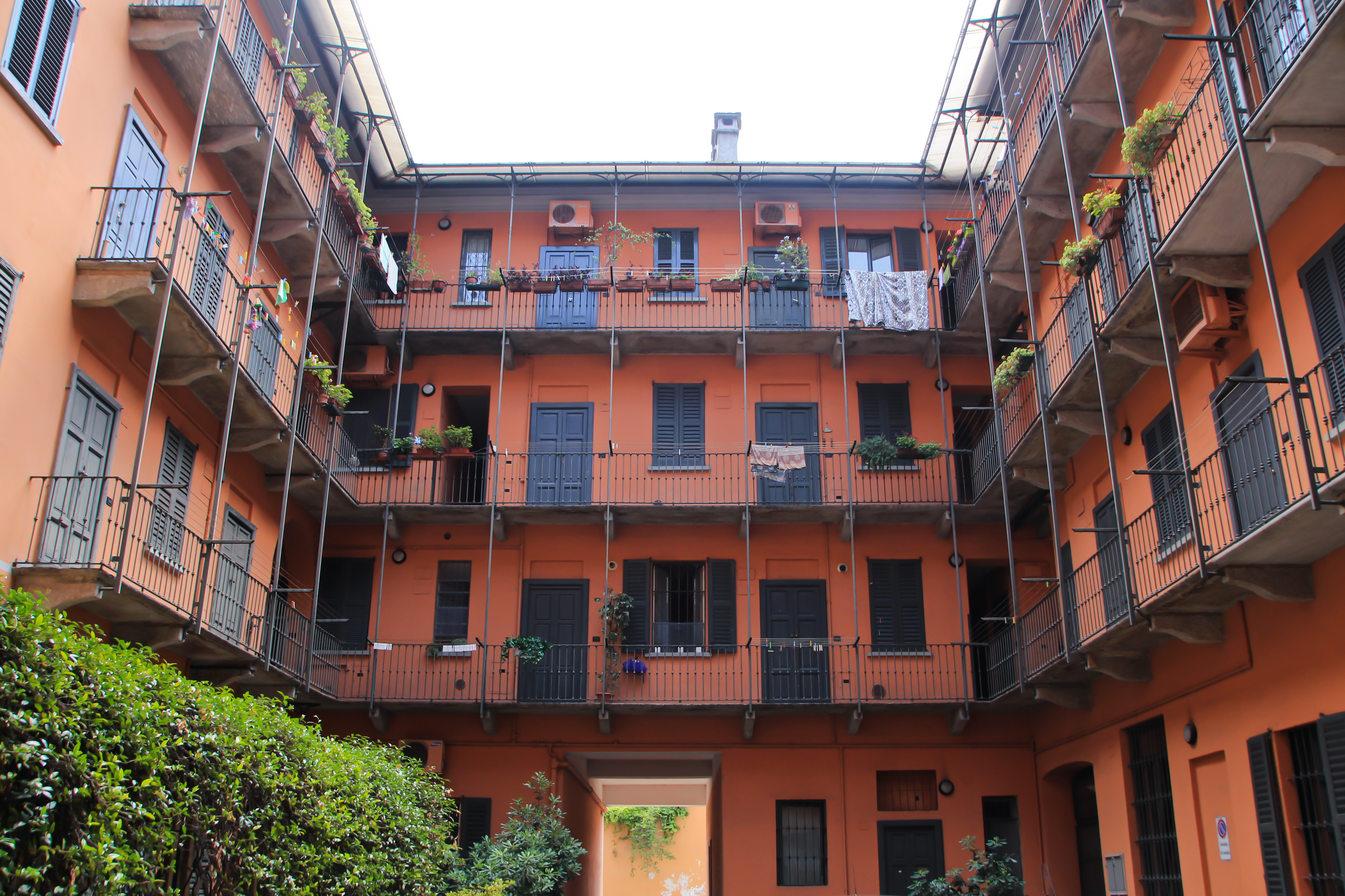 Balustrade house in Milan center