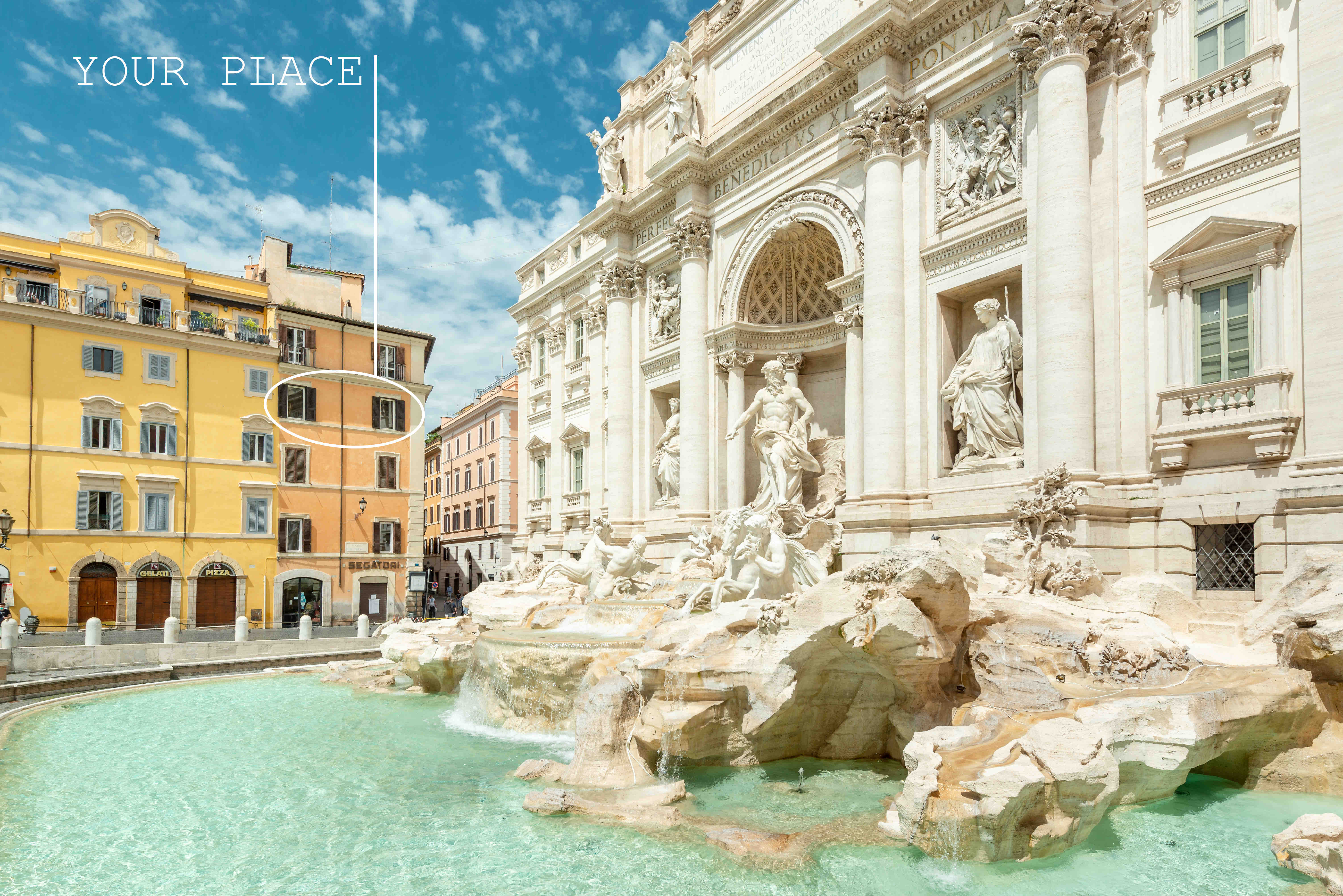 Trevi Fountain Square View Luxury Apartment Condominiums for Rent in