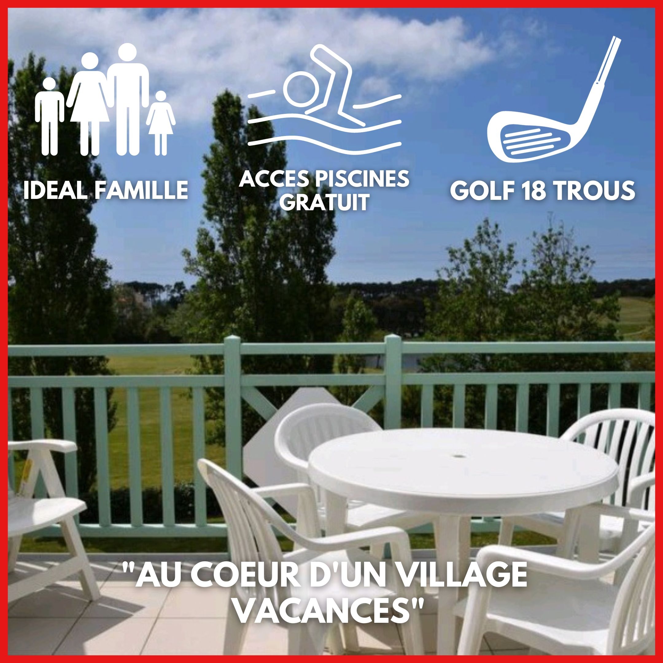 Apartment-4 pers-vue unobstructed golf-access pools