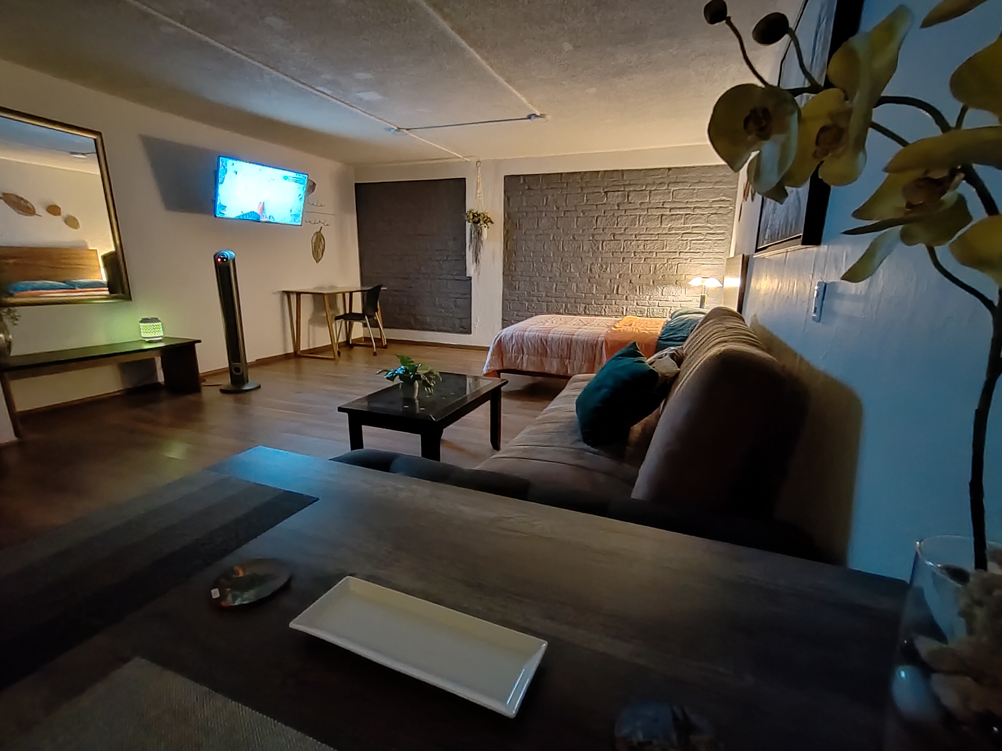 Loft Namasté, sanitized and close to everything.