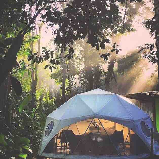 Beach front glamping dome