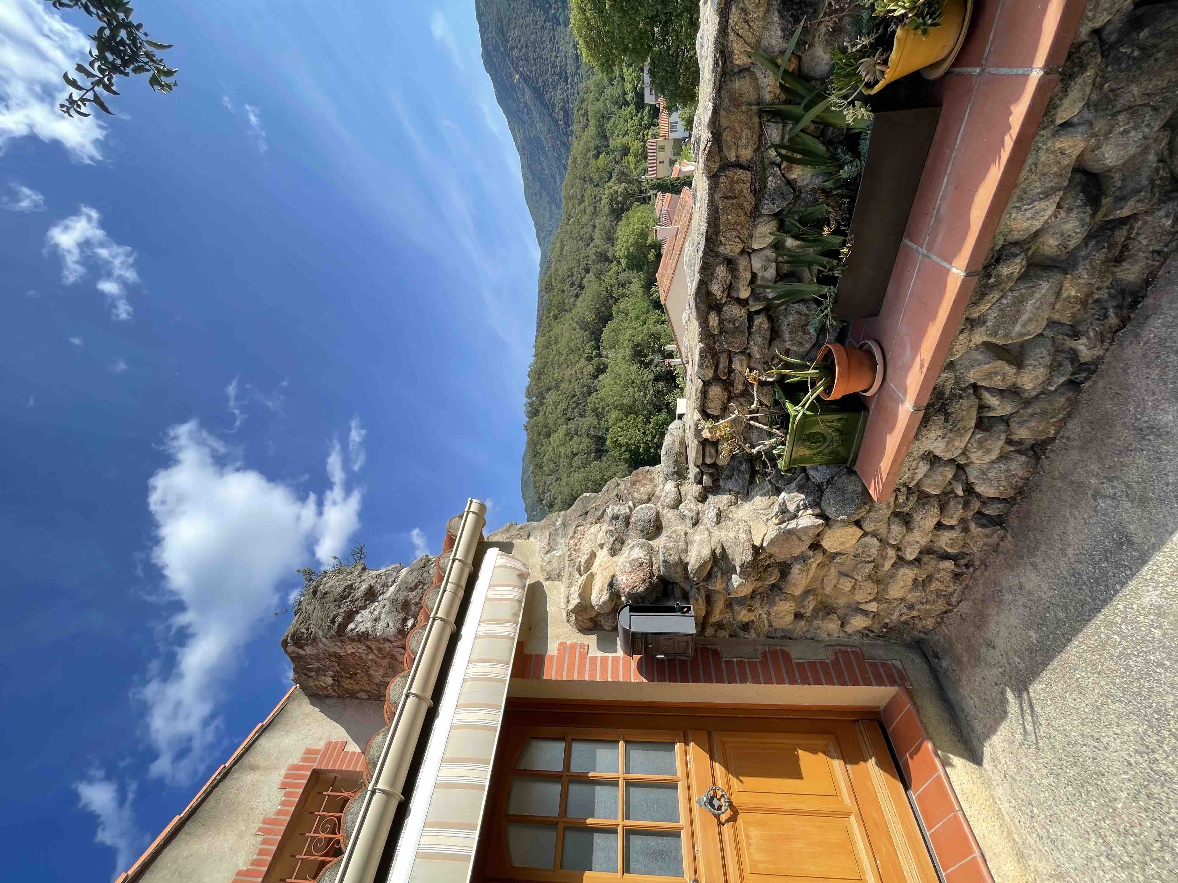 Village house with mountain view