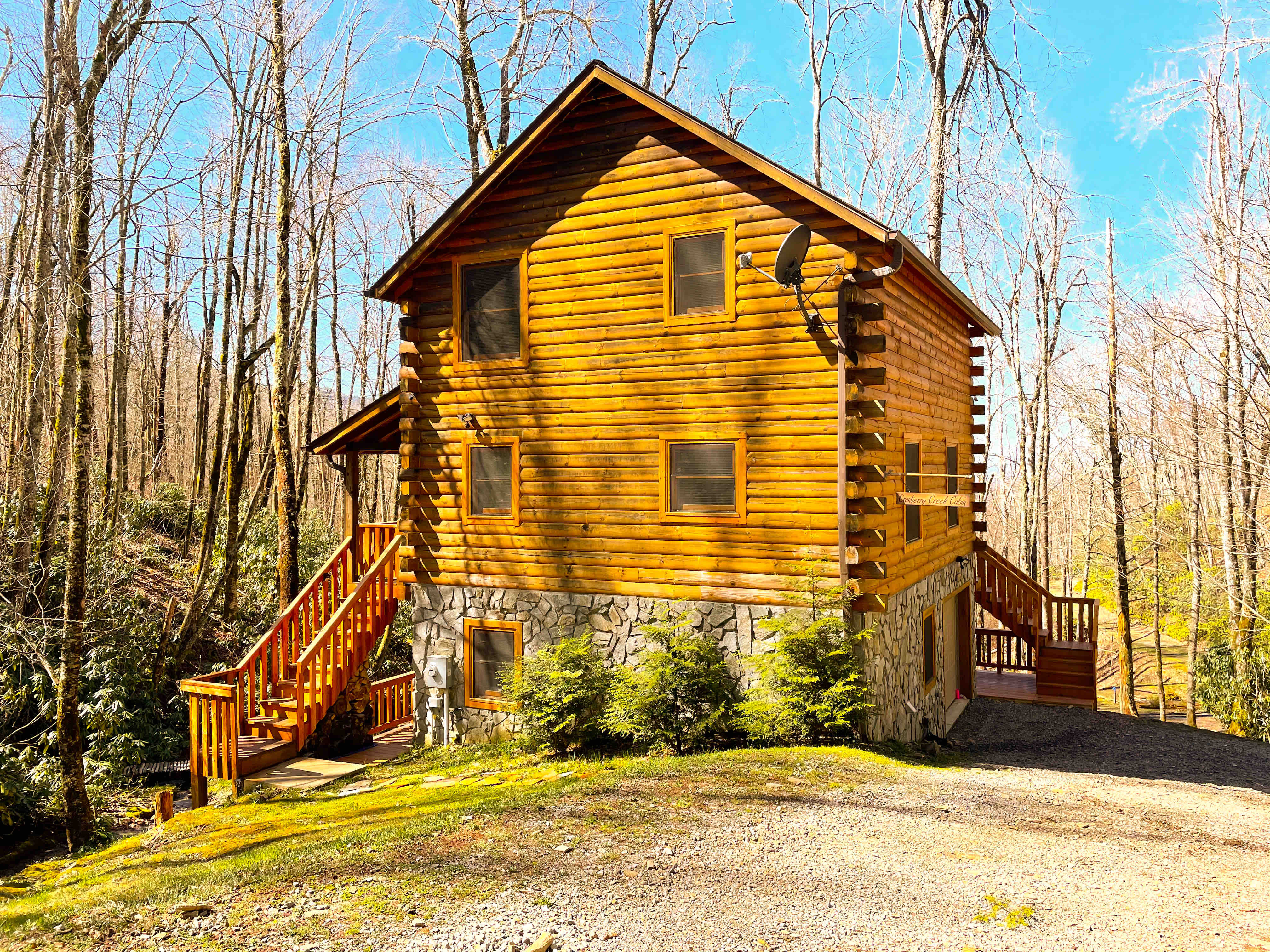 Secluded true log cabin in Maggie Valley Cabins for Rent in Maggie
