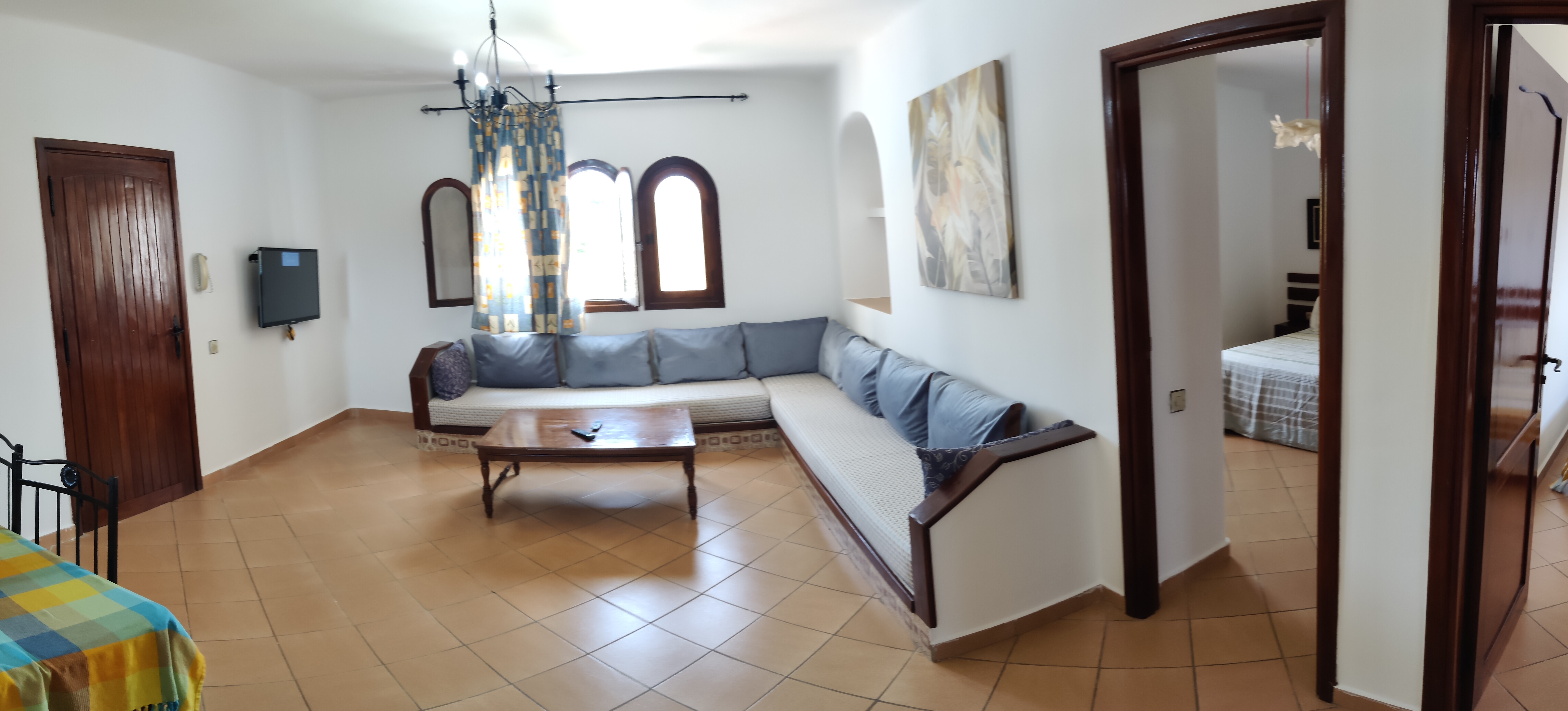 Lovely two bedroom apartment living room view Pool-14