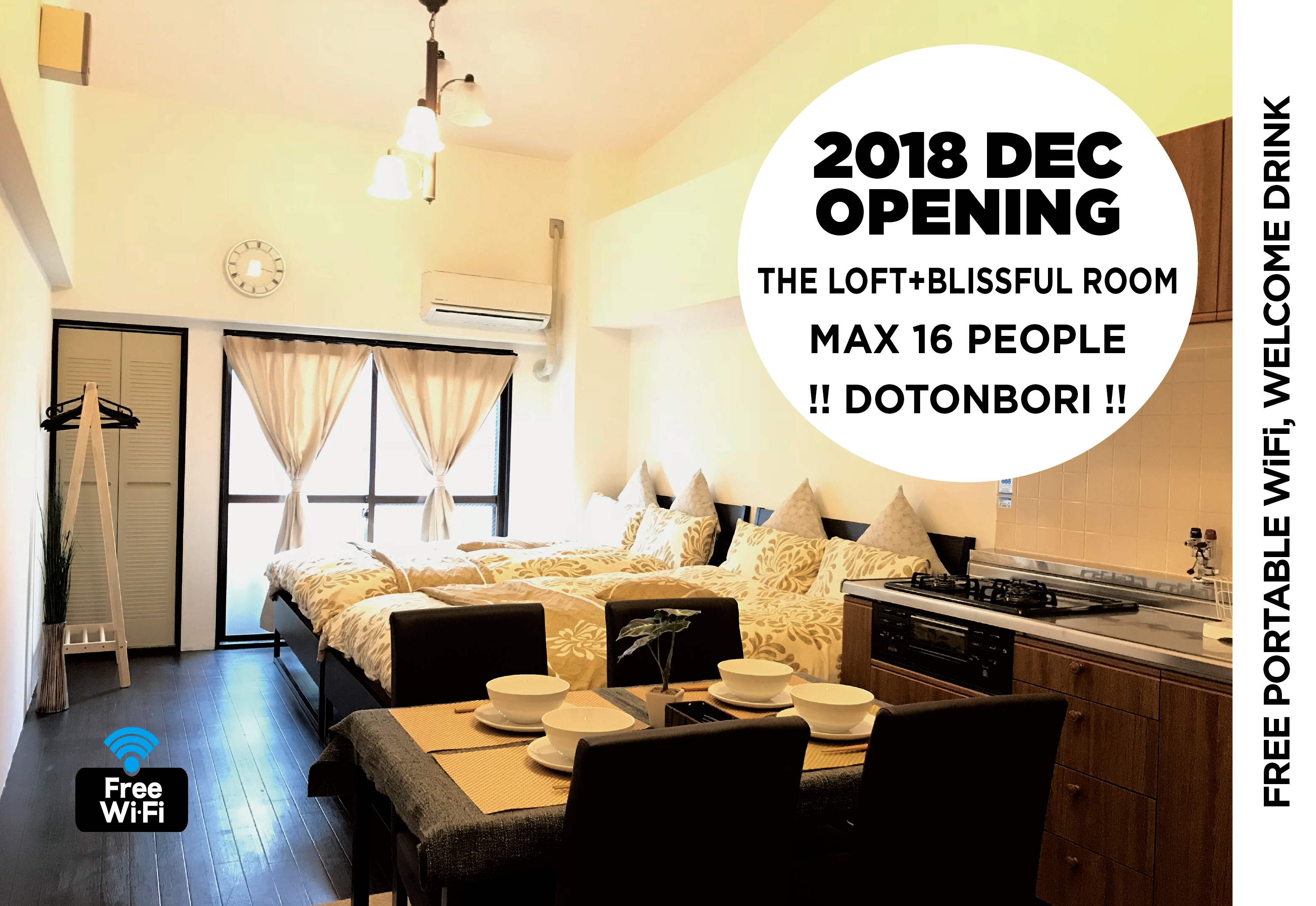 The Loft With Dotonbori Blissful Room Max 16ppl Apartments For Rent In 大阪市中央区 大阪府 Japan