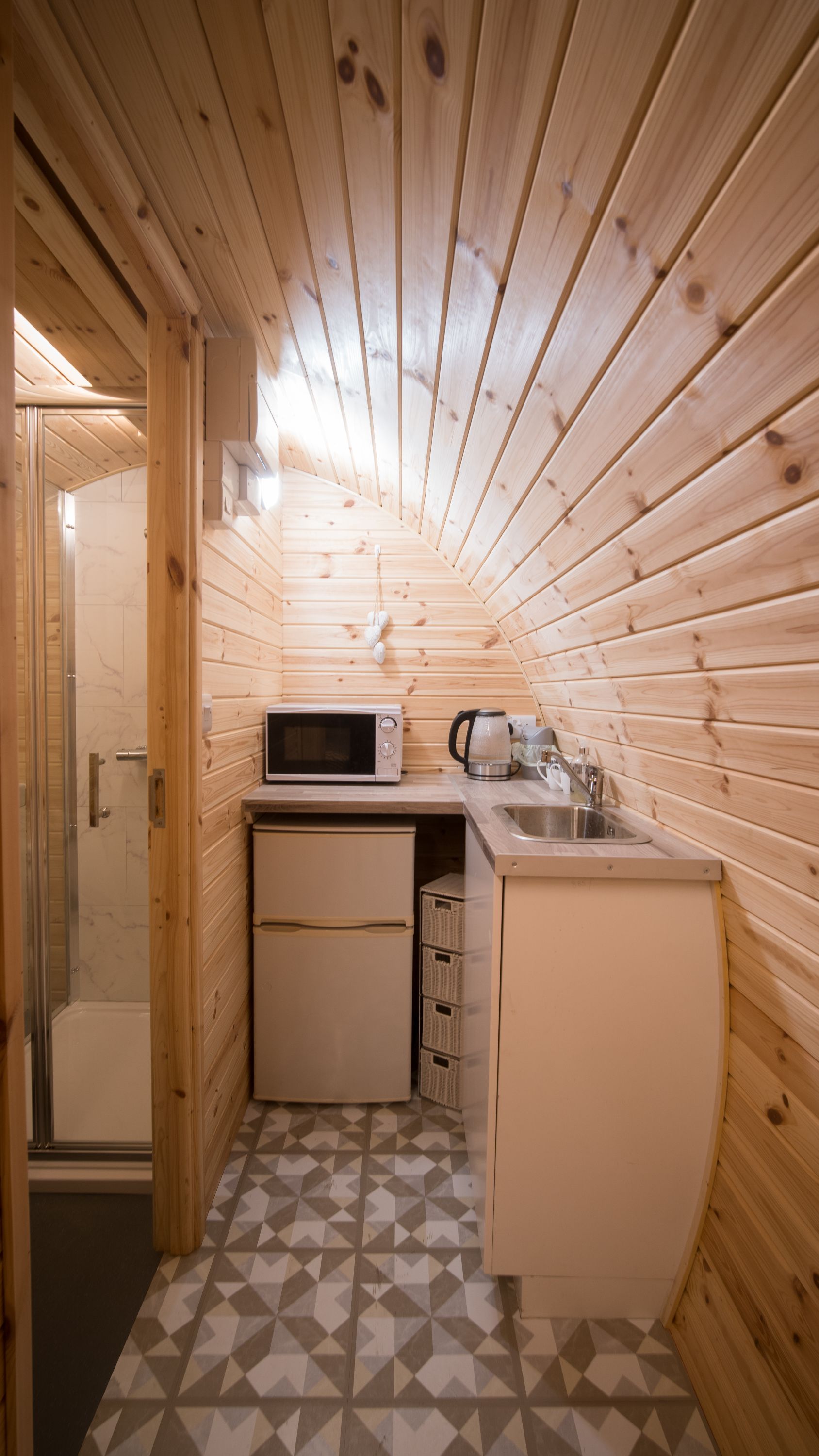 Selfcontained glamping pod with hot tub. In the glens of Antrim