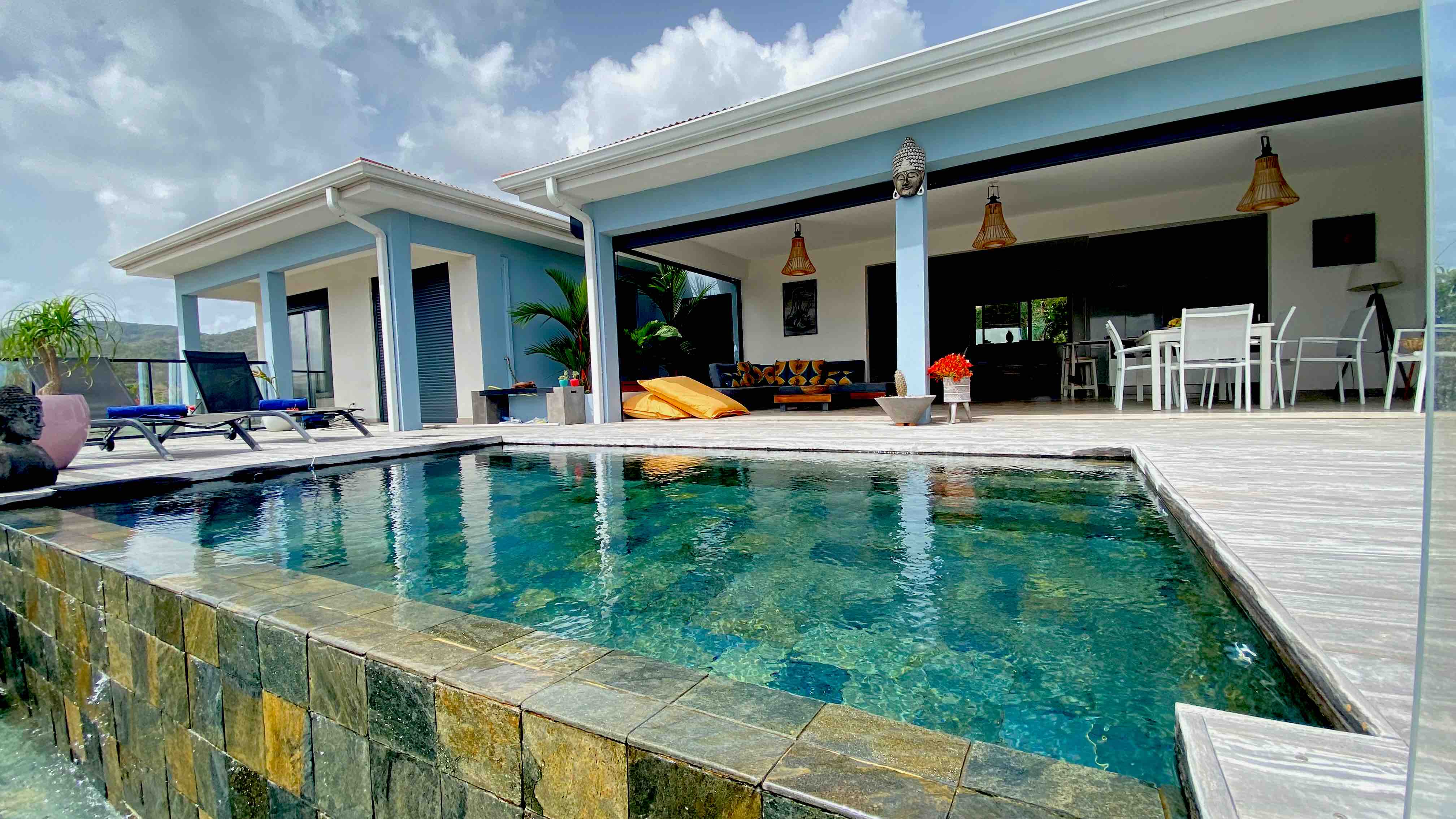 Caribbean blue villa
