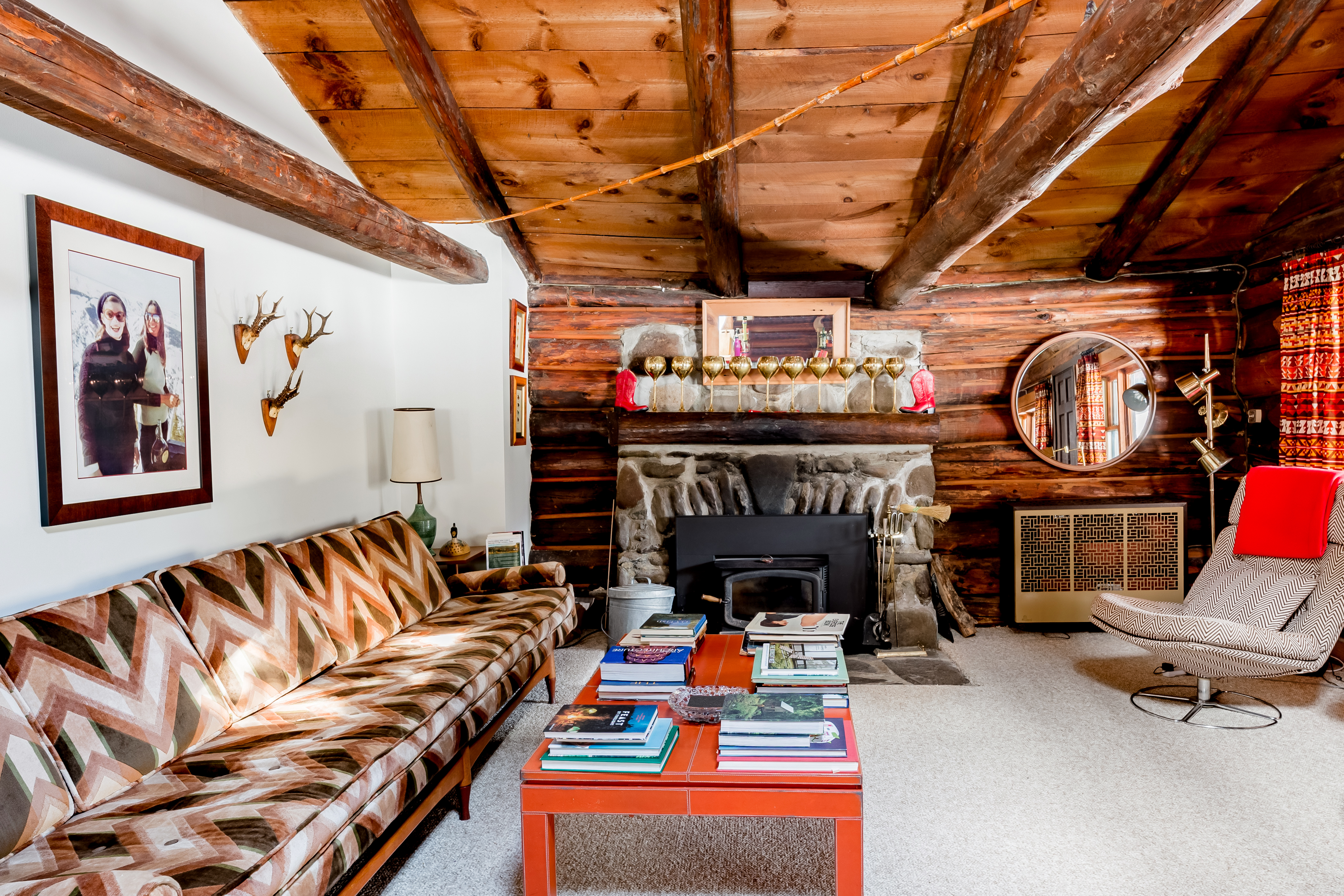 Unplug at an Original Log Cabin Set High in Woodland Valley