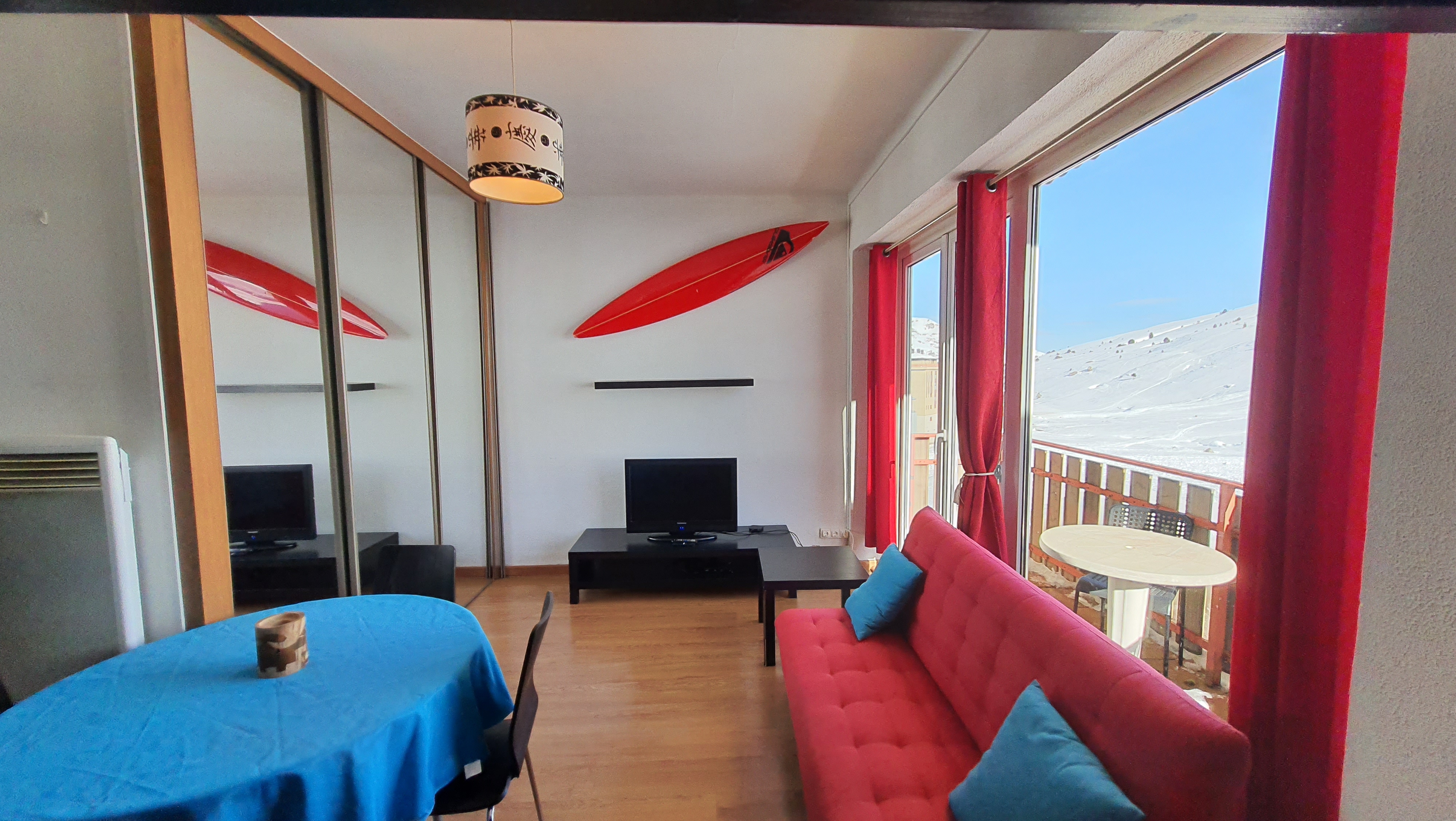 Amazing studio with beautiful view,20m from slopes