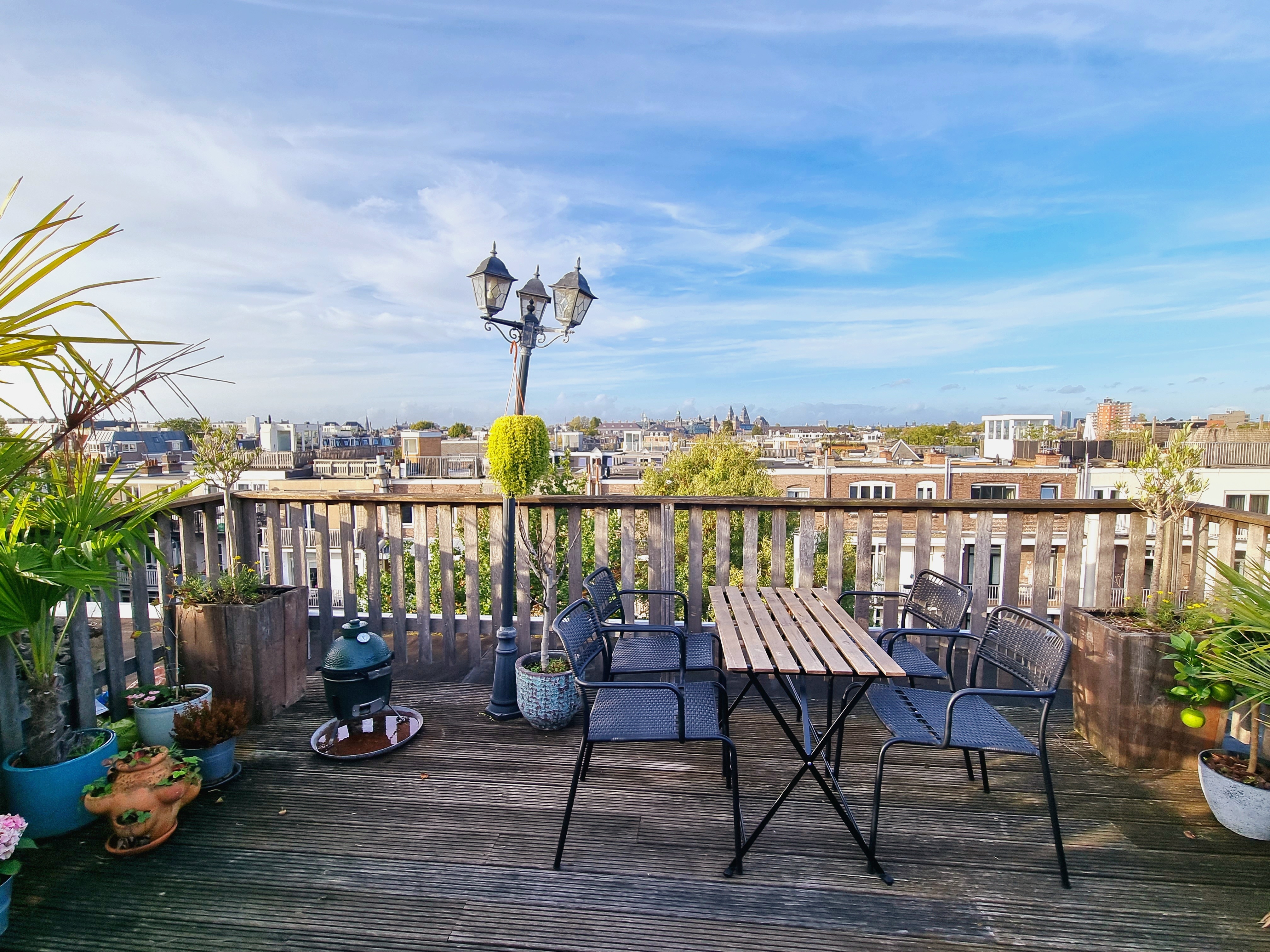 A+ appartement met dakterras, balkon en ligbad โ Amsterdam stay