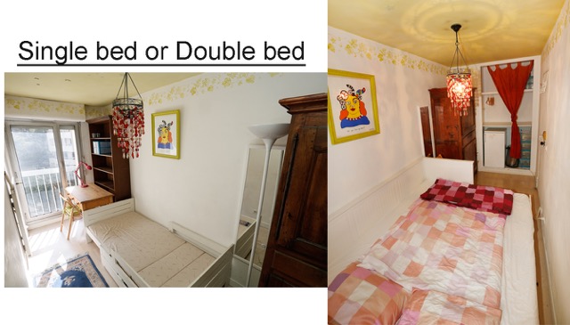 Paris, charming room above garden