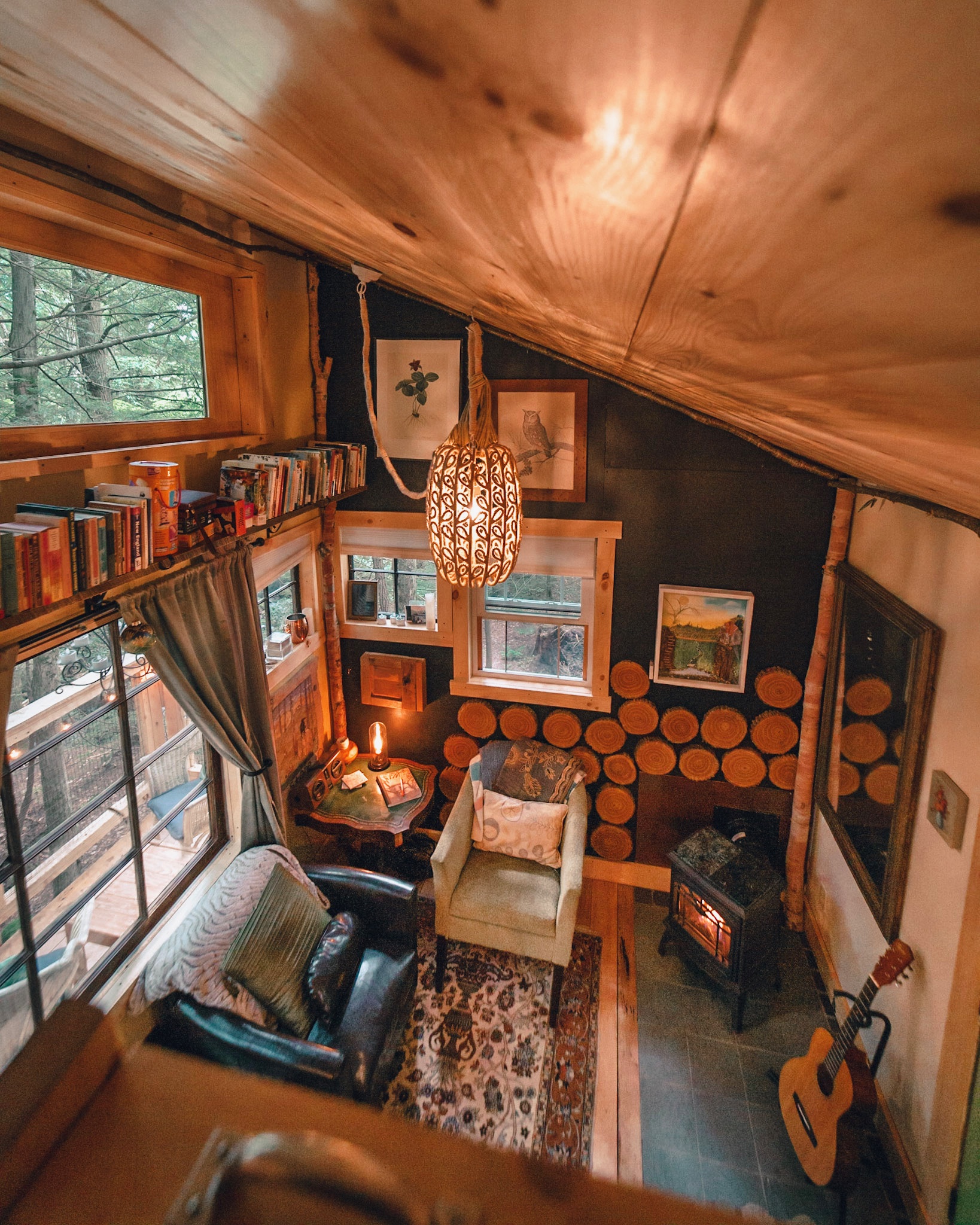 Lovely Treehouse in the Woods next to Stream Treehouses for Rent in