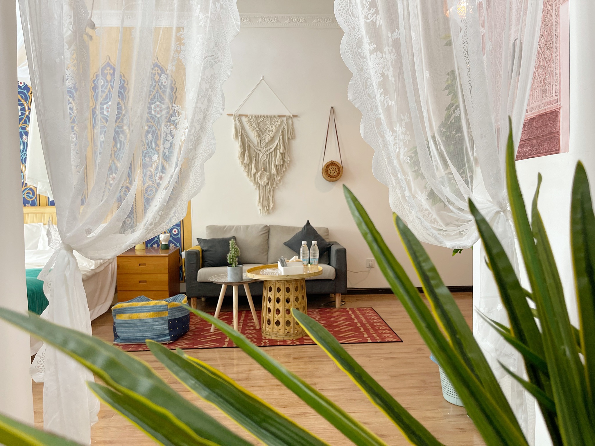 Paar Haus Hela marokkanischen Stil private riesige Leinwand Projektor