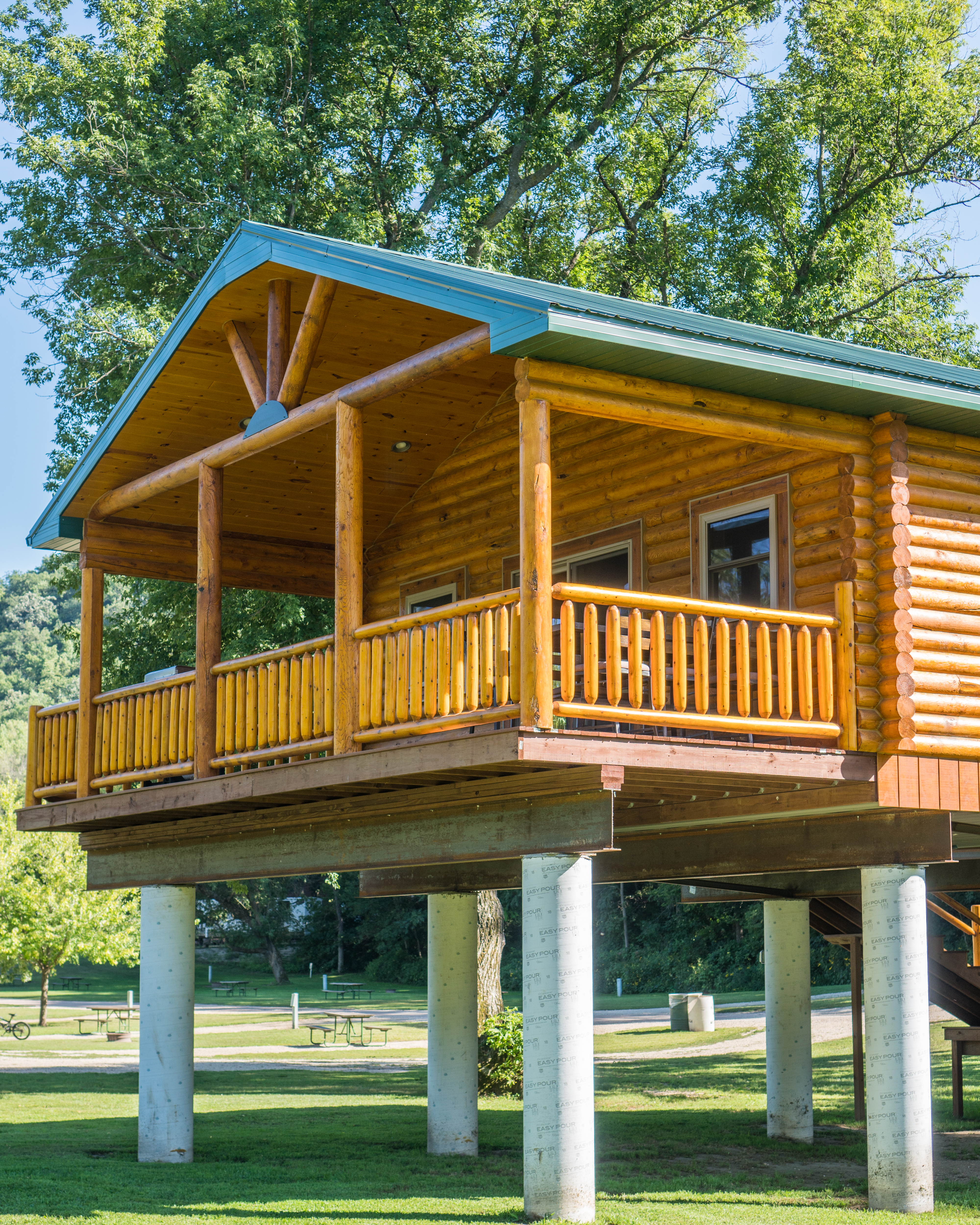 Log Cabin Overlooking Scenic River Cabins For Rent In Dorchester Iowa United States