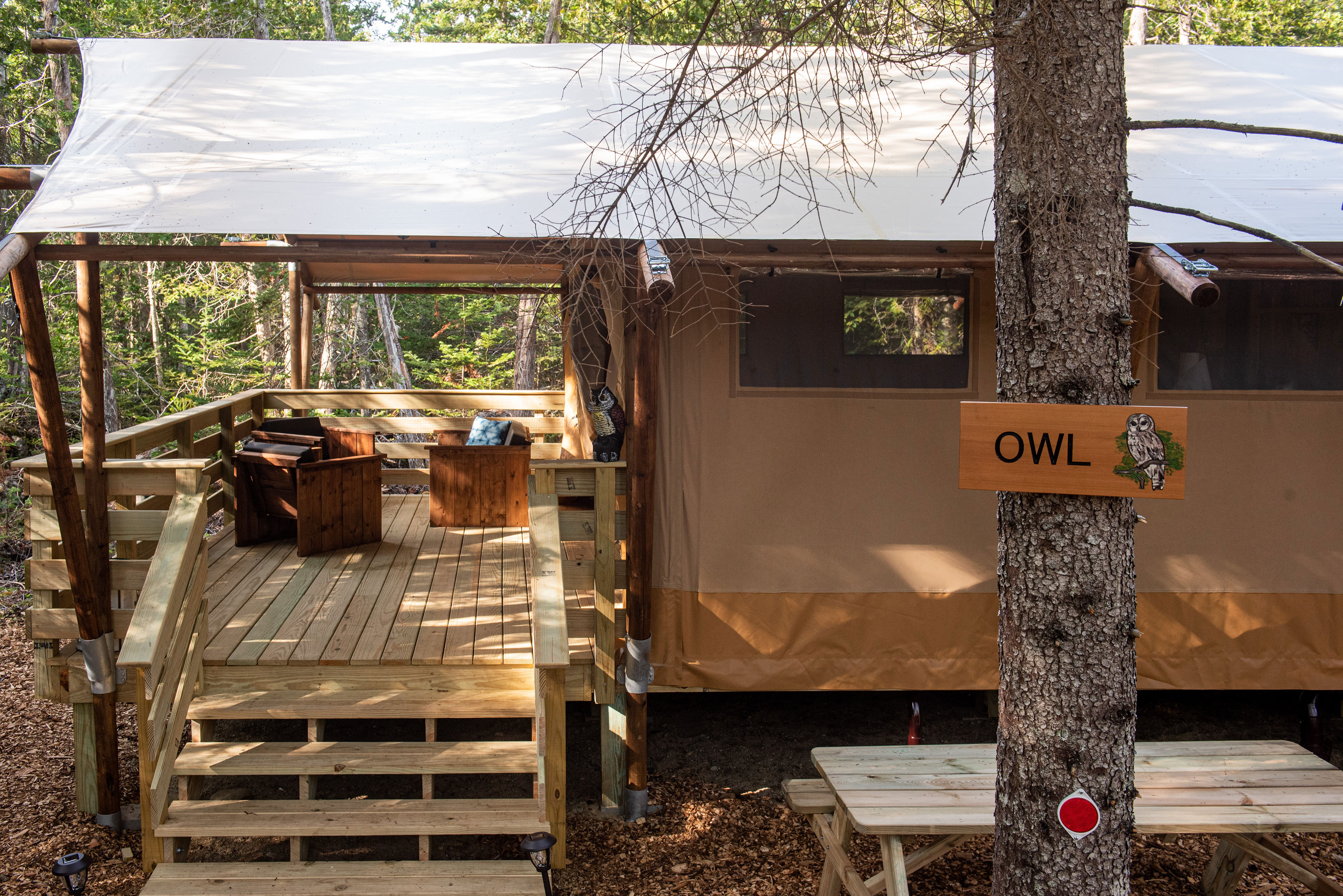 Owl tent,  4 miles from Acadia National Park!