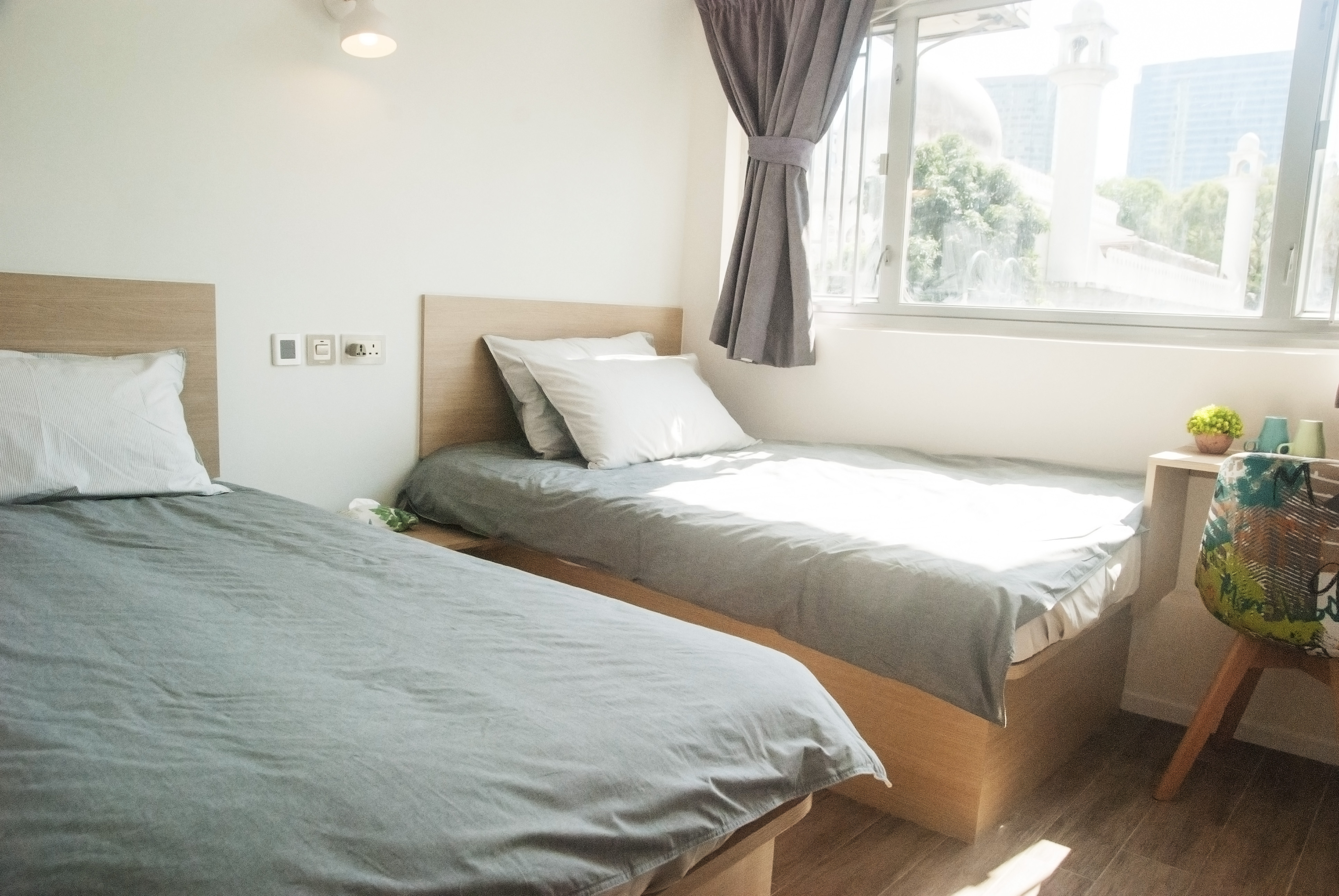 Twin Bed Room for 3pax, lovely view near TST MTR