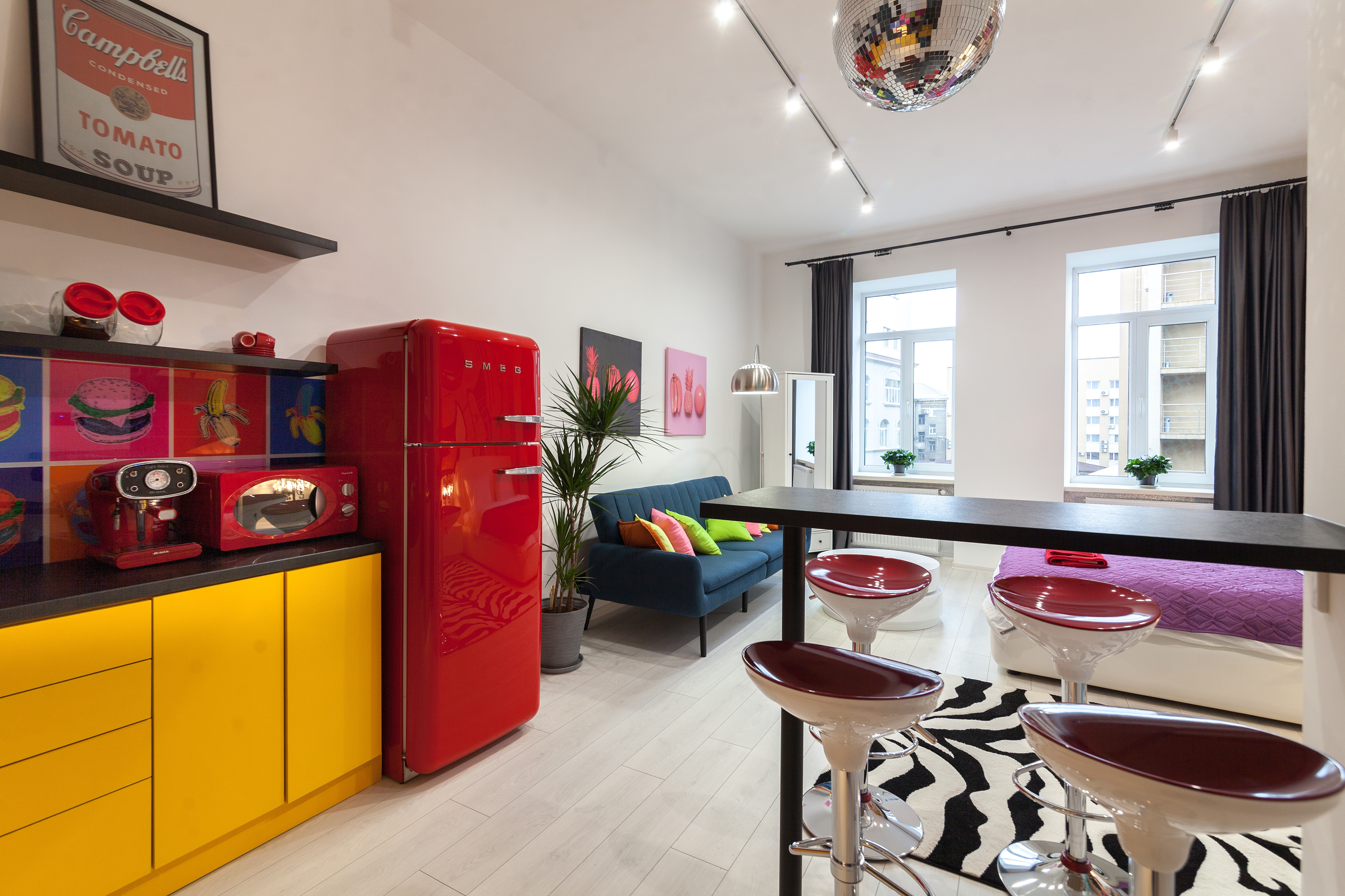 Colourfull pop art apartment near Opera theatre