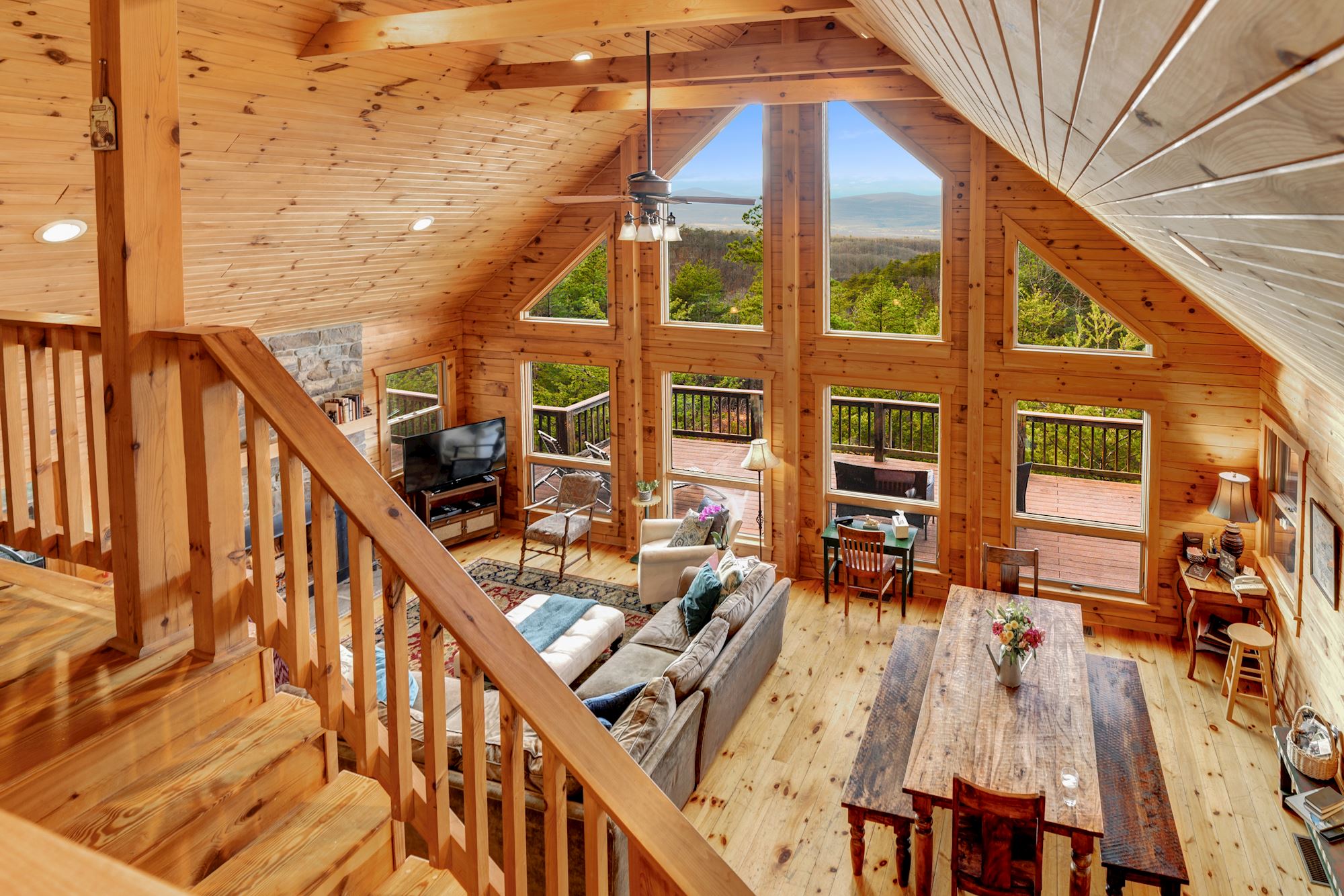 Beautiful Log Cabin Views Cabins for Rent in Moorefield