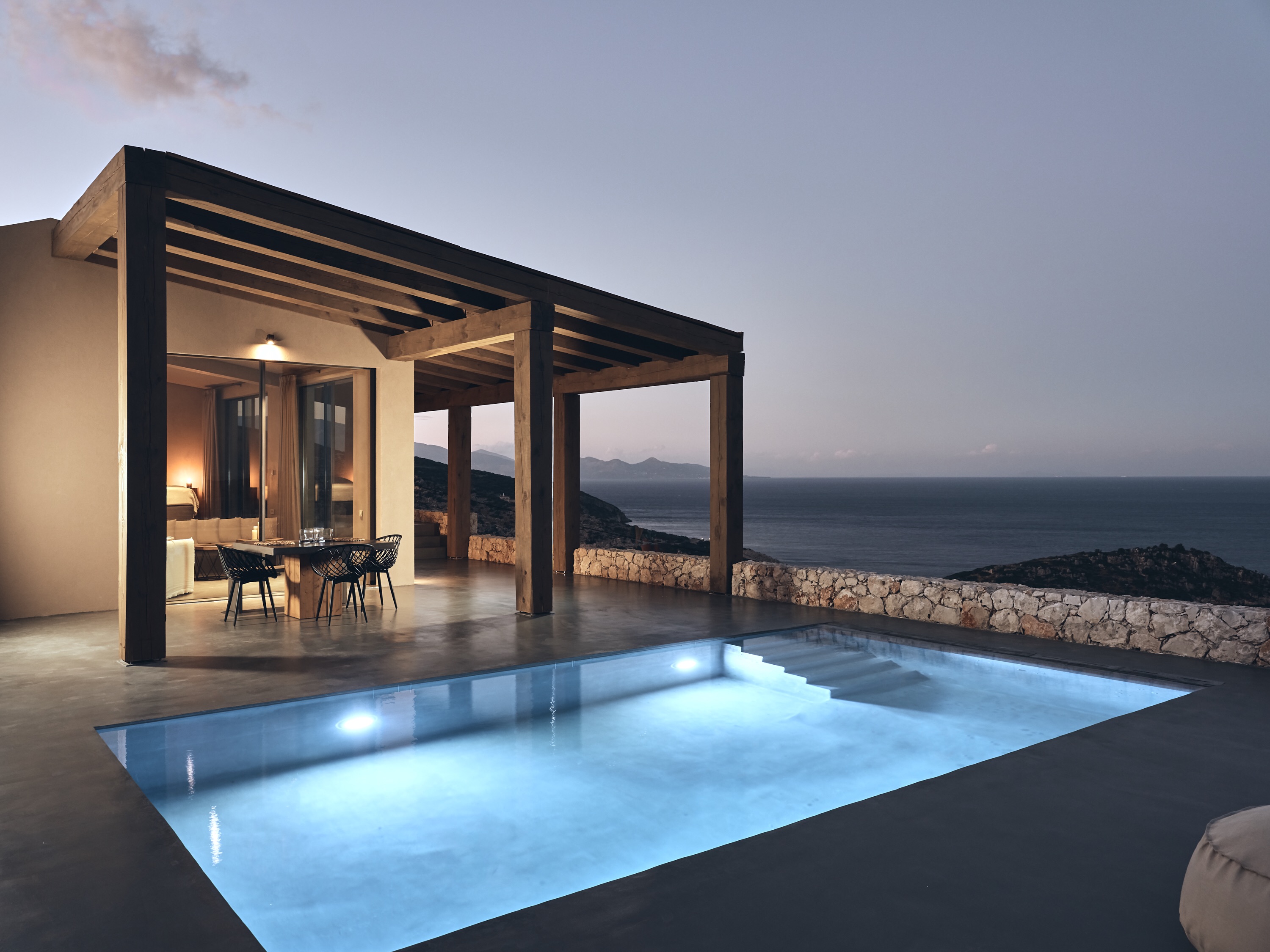 West villa, private pool amazing view!