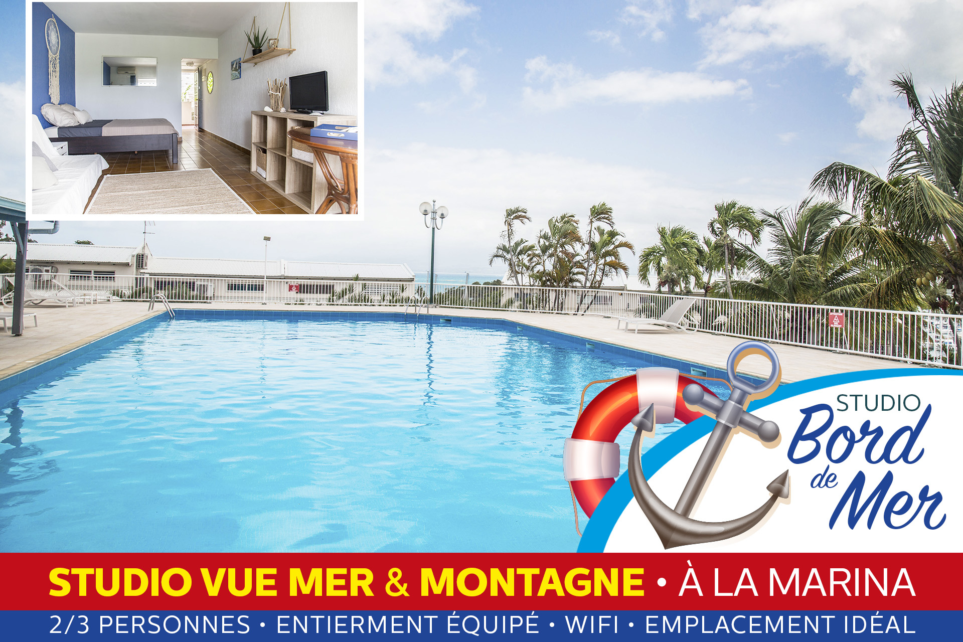 Sea & Mountain View Studio at La Marina