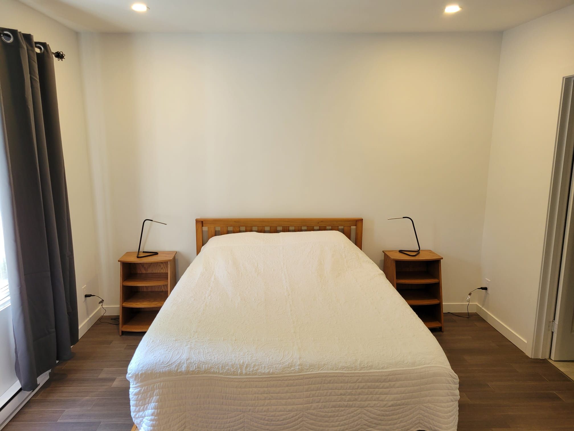 Bright bedroom with private bathroom