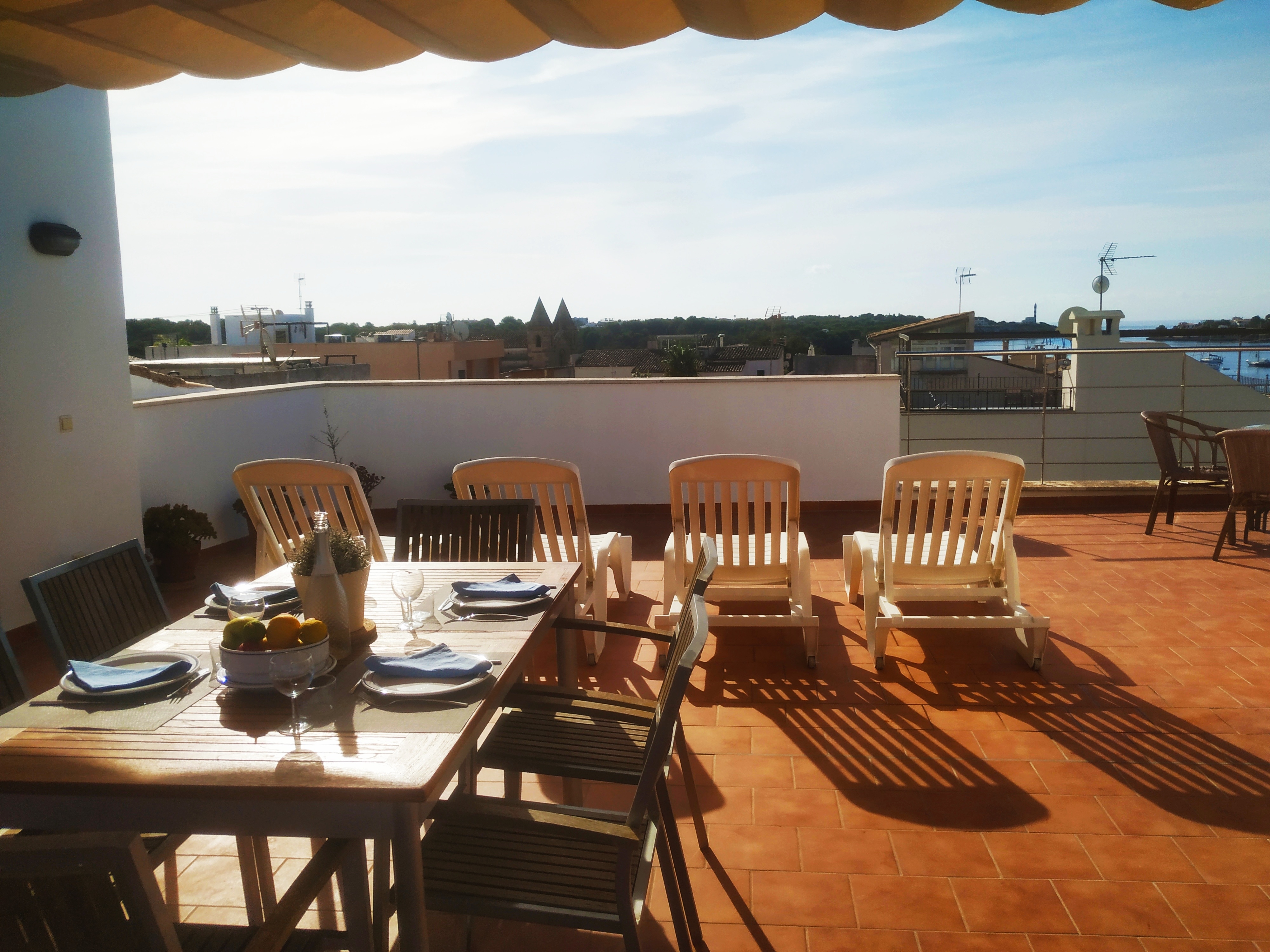 House & terrace in Old Town Porto Colom for 5-6