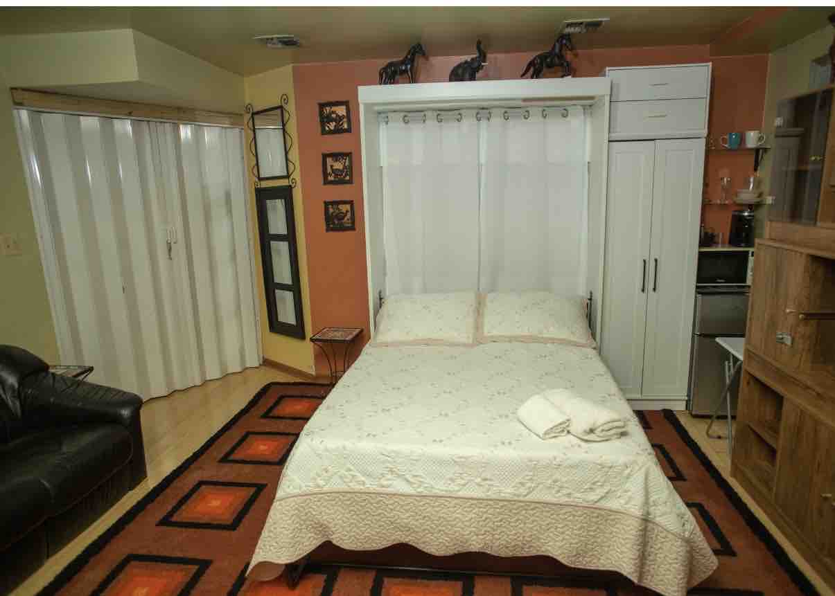 Living room with slide door lock from inside in East, Newark