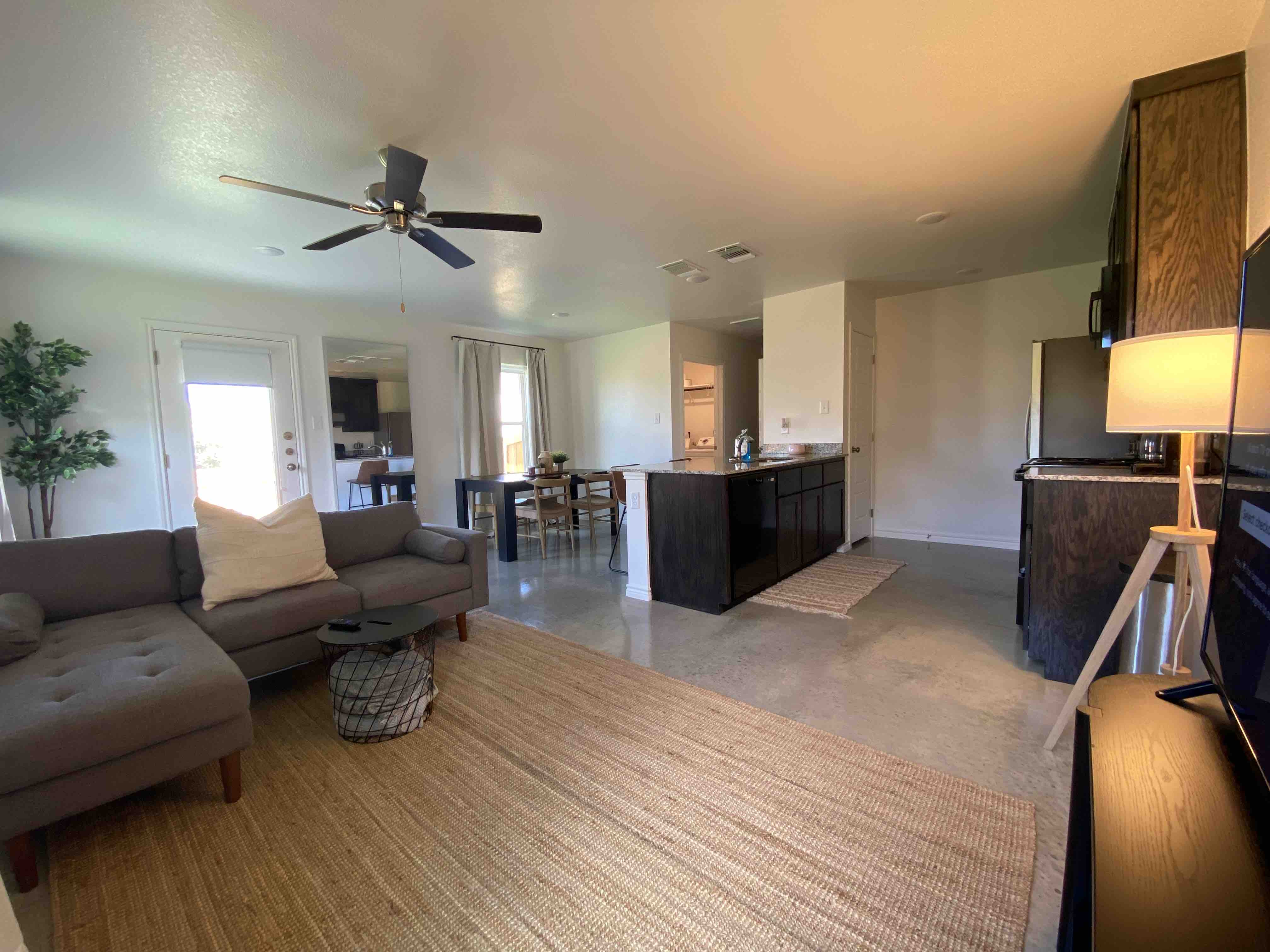 The cozy, clean and modern home!